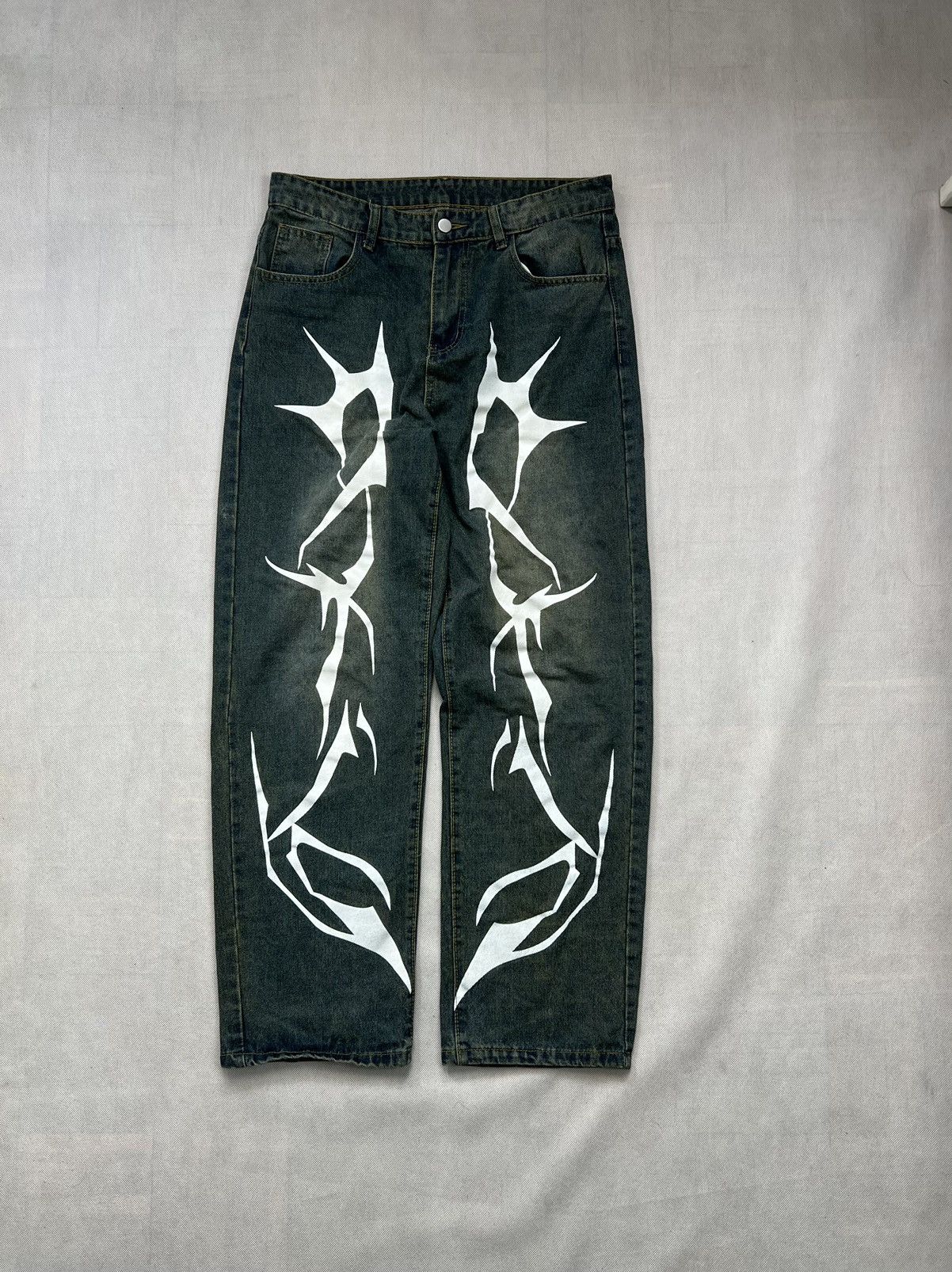 Vintage Pants Y2K Hip Hop Rap Patterns Jeans Vintage Size US 34 / EU 50 - 1 Thumbnail