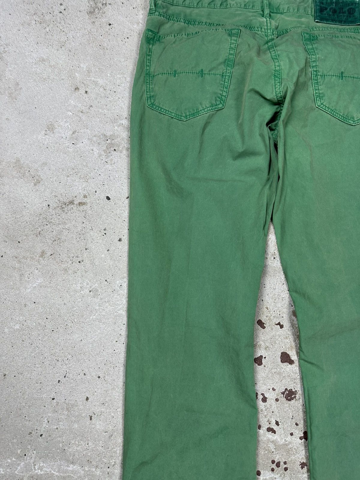 Polo Ralph Lauren × Ralph Lauren × Vintage Vintage Y2K Polo Ralph Lauren Washed Green Pants Size US 30 / EU 46 - 5 Thumbnail