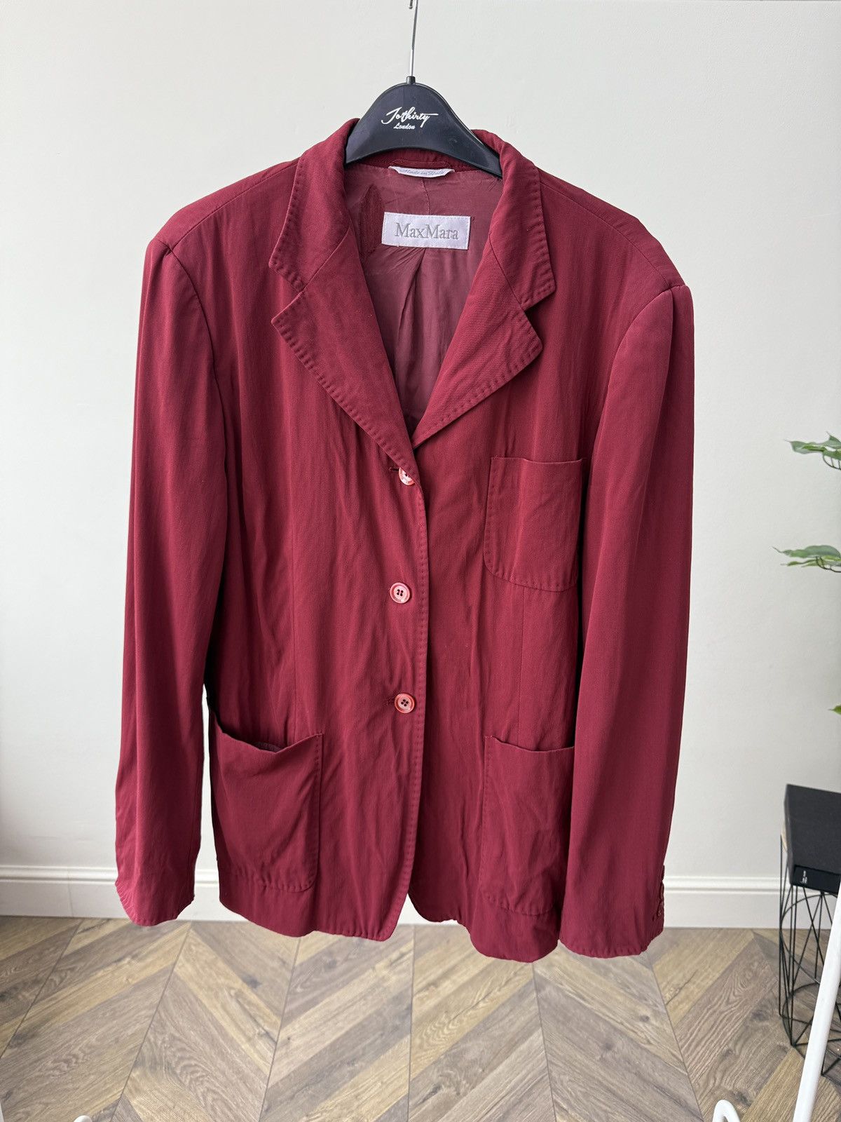 Max Mara Max Mara Women’s Burgundy Blazer Jacket Vintage 3 Button Size M / US 6-8 / IT 42-44 - 1 Thumbnail