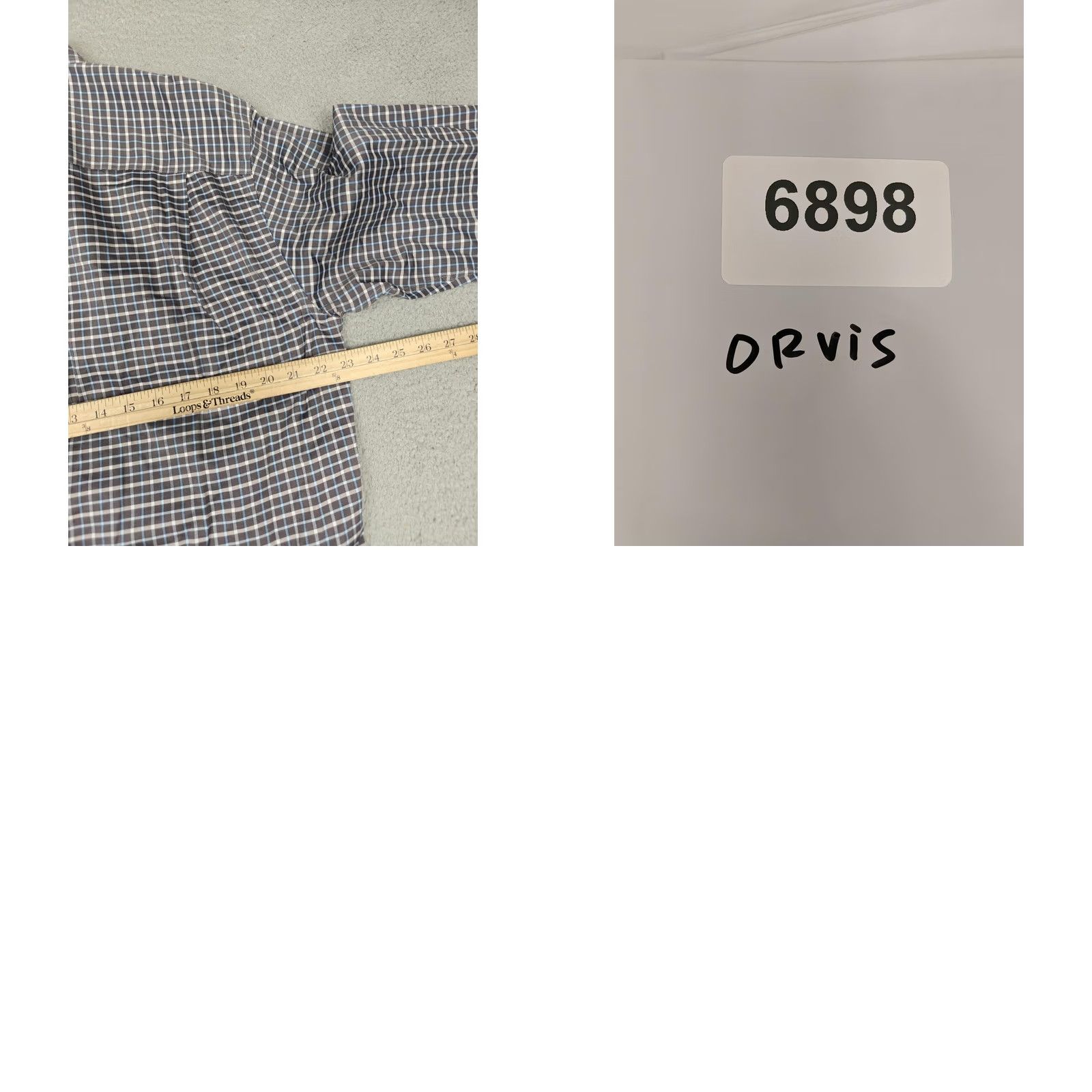 Orvis VINTAGE Orvis Dress Shirt Mens Medium Blue Check Wrinkle Free Button Down Cotton Size 40R - 8 Thumbnail