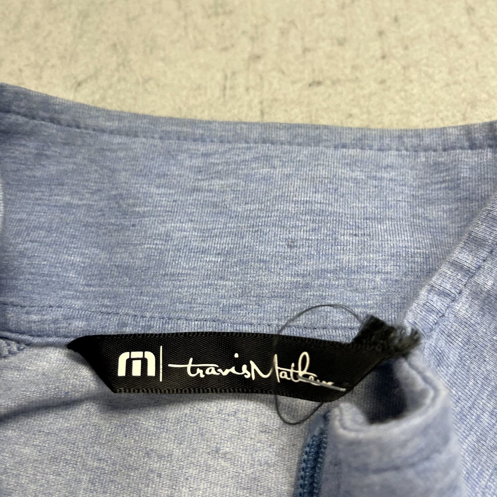 TravisMathew Travis Mathew Jacket Mens Large Blue 1/4 Zip Pullover Golf B1G Ten Network Logo Jacket Size US L / EU 52-54 / 3 - 3 Thumbnail