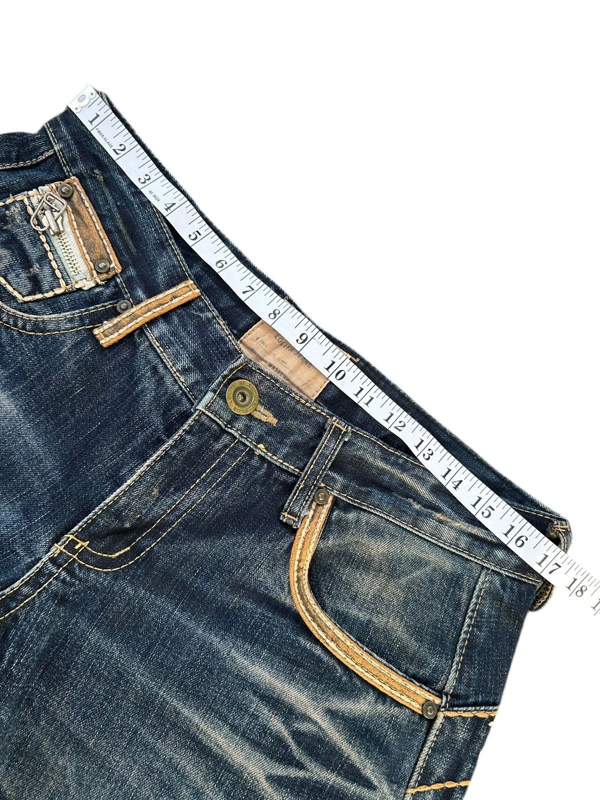 Kapital Buckle Back Lolita Distressed Denim Jeans Size US 34 / EU 50 - 16 Thumbnail
