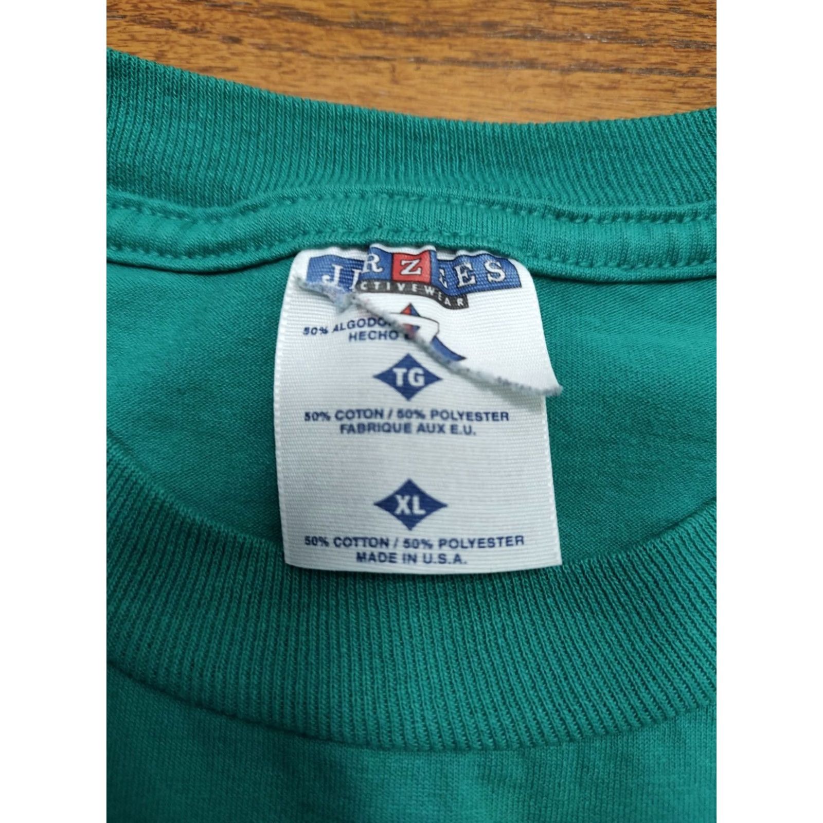 Jerzees VINTAGE Minnesota Tee Mens XL Teal Green Nature Animal Loon Ducks Logo USA 50/50 Jerzees Tee Size US XL / EU 56 / 4 - 5 Thumbnail