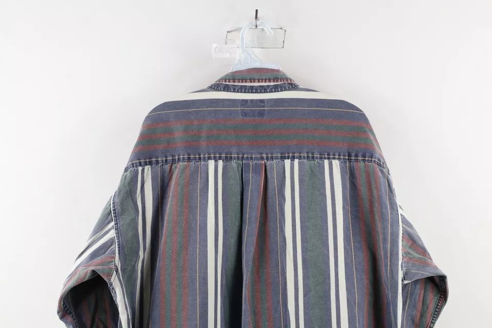 Vintage Vintage 90s Streetwear Striped Collared Button Down Shirt Size US XL / EU 56 / 4 - 13 Thumbnail