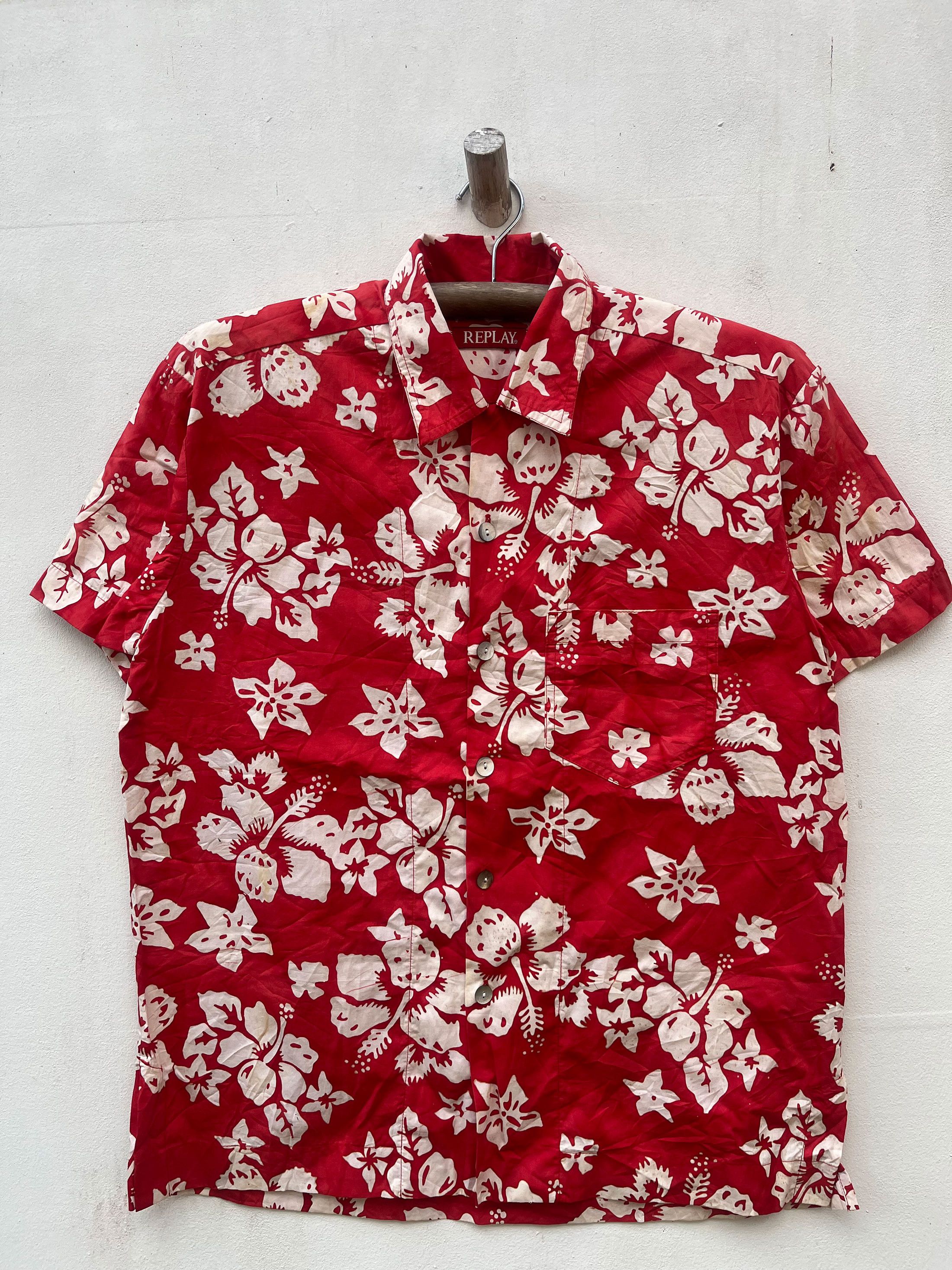 Replay Replay Flower Printed Camp Hawaii Hawaiin Aloha Short Sleeve Size US M / EU 48-50 / 2 - 1 Thumbnail