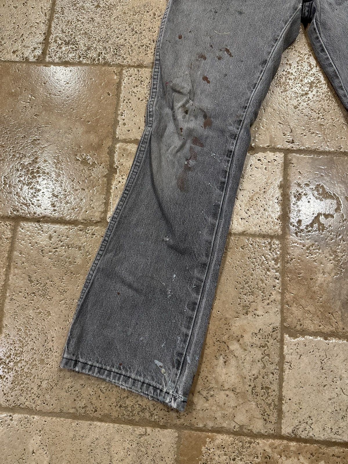 Rustler × Vintage Vintage Rustler Black faded Distressed Painter Denim Jeans Size US 32 / EU 48 - 6 Thumbnail