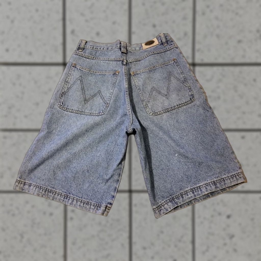 Vintage VINTAGE First Down Mens Bermuda Shorts Denim 34 32 90s Hip Hop Blue Cotton Baggy Pocket 5-Pocket Style Casual Summer Spring Mens Size US 34 / EU 50 - 1 Thumbnail