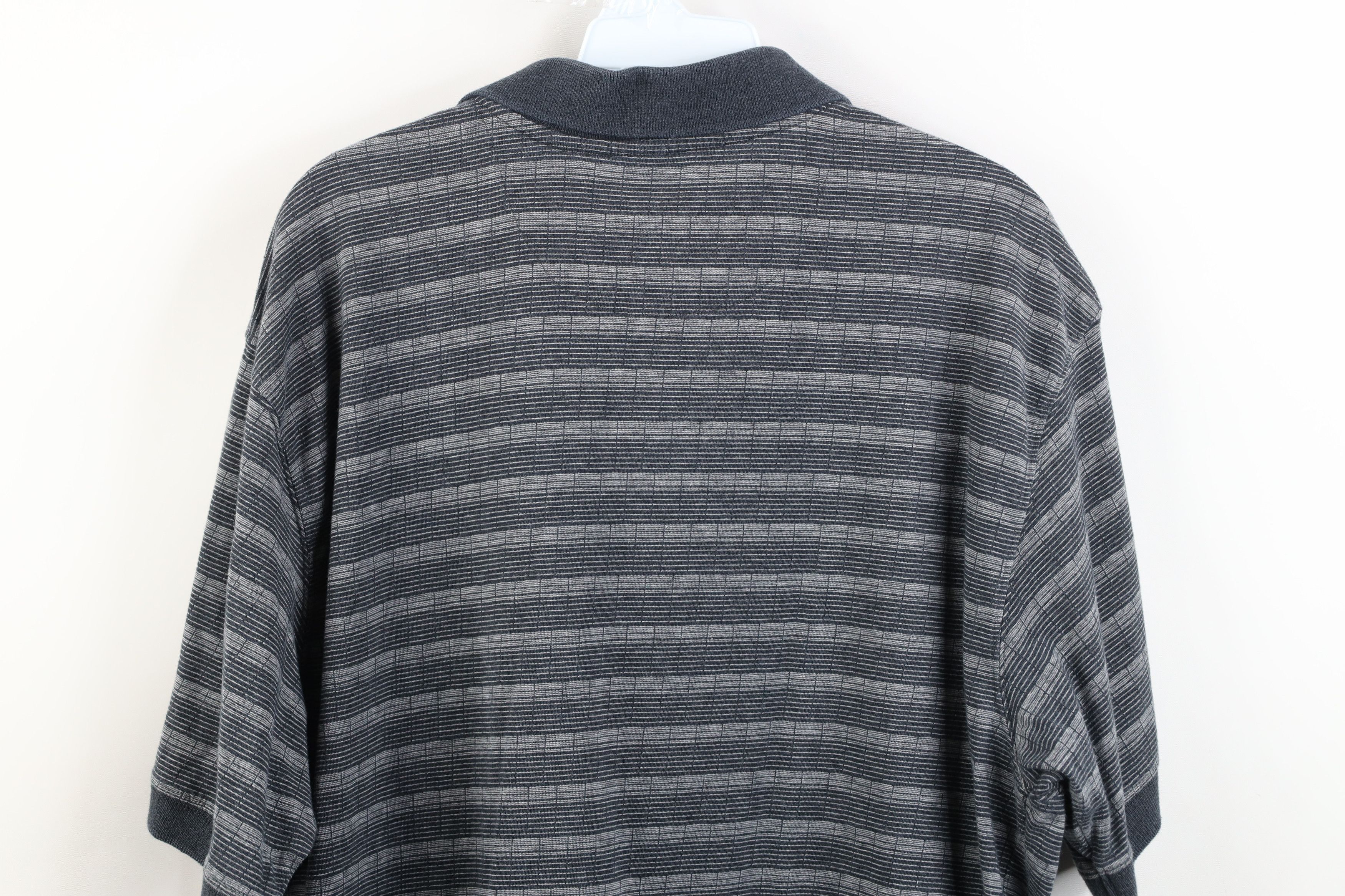 Vintage Vintage 90s Streetwear Knit Collared Golf Polo Shirt Gray Size US XL / EU 56 / 4 - 9 Thumbnail