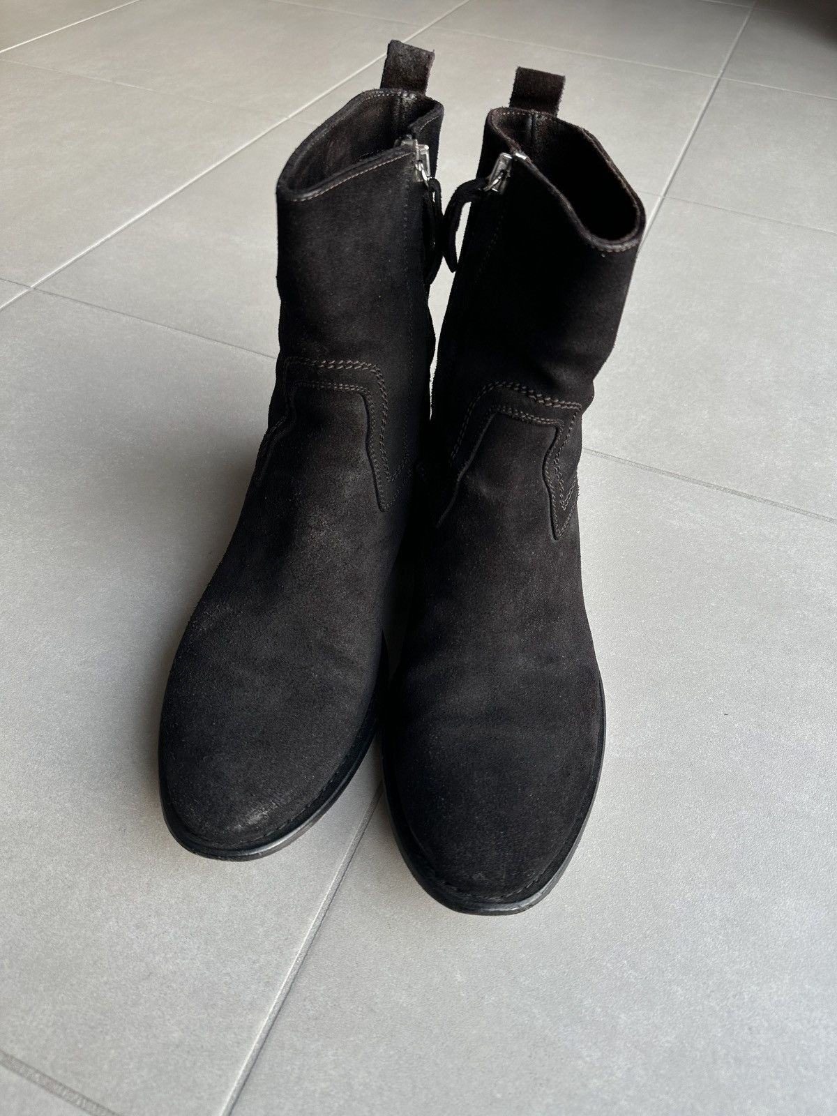 Dior × Hedi Slimane Dior Homme AW07 “Navigate” western cuban heel suede boots Size US 9 / EU 42 - 5 Thumbnail