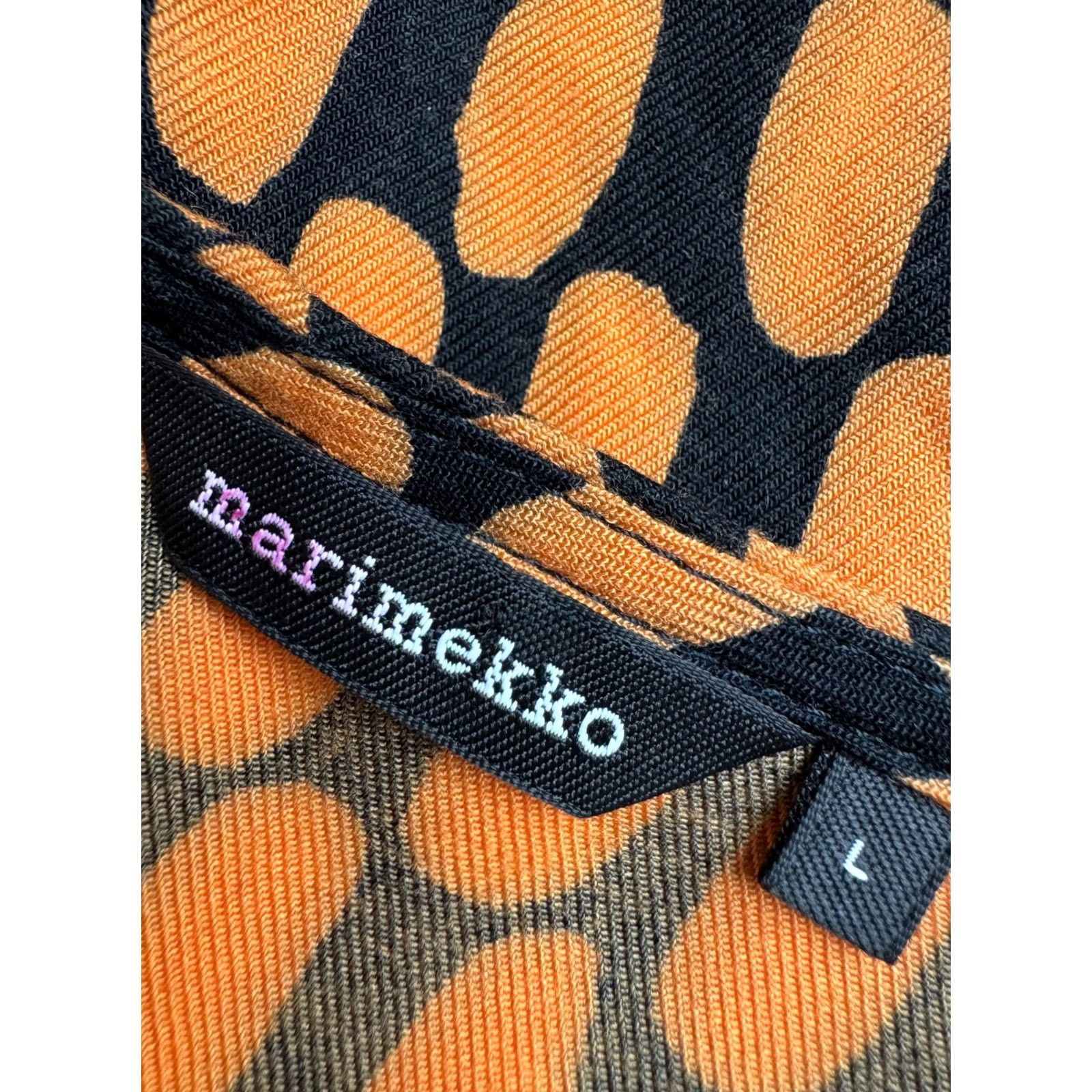 Marimekko Marimekko Eanni Asema Finland womens orange black shirt tunic L Size L / US 10 / IT 46 - 4 Thumbnail