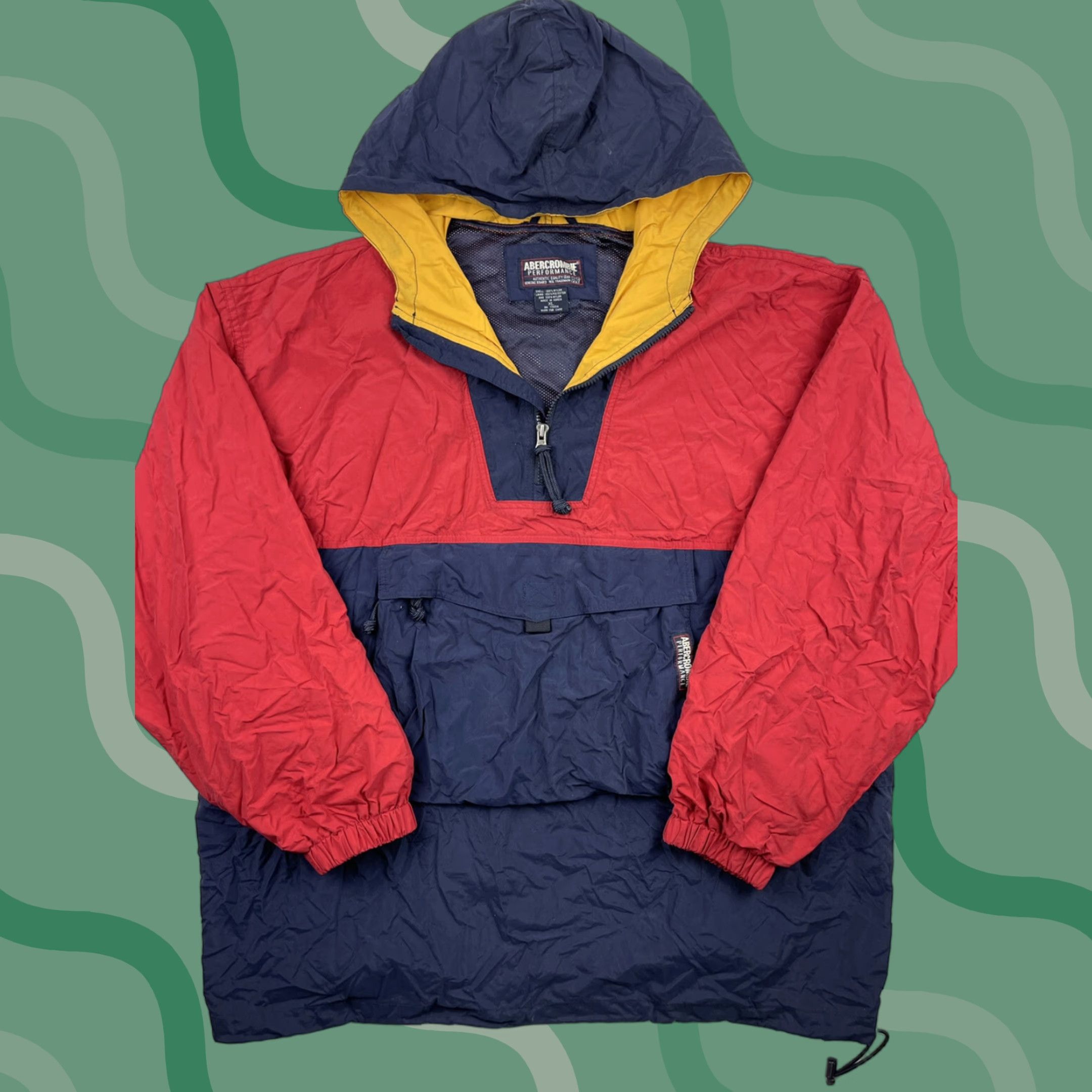 Abercrombie & Fitch VTG Abercrombie Mens Performance A-Tech Pullover Windbreaker Jacket XL Size US XL / EU 56 / 4 - 1 Thumbnail