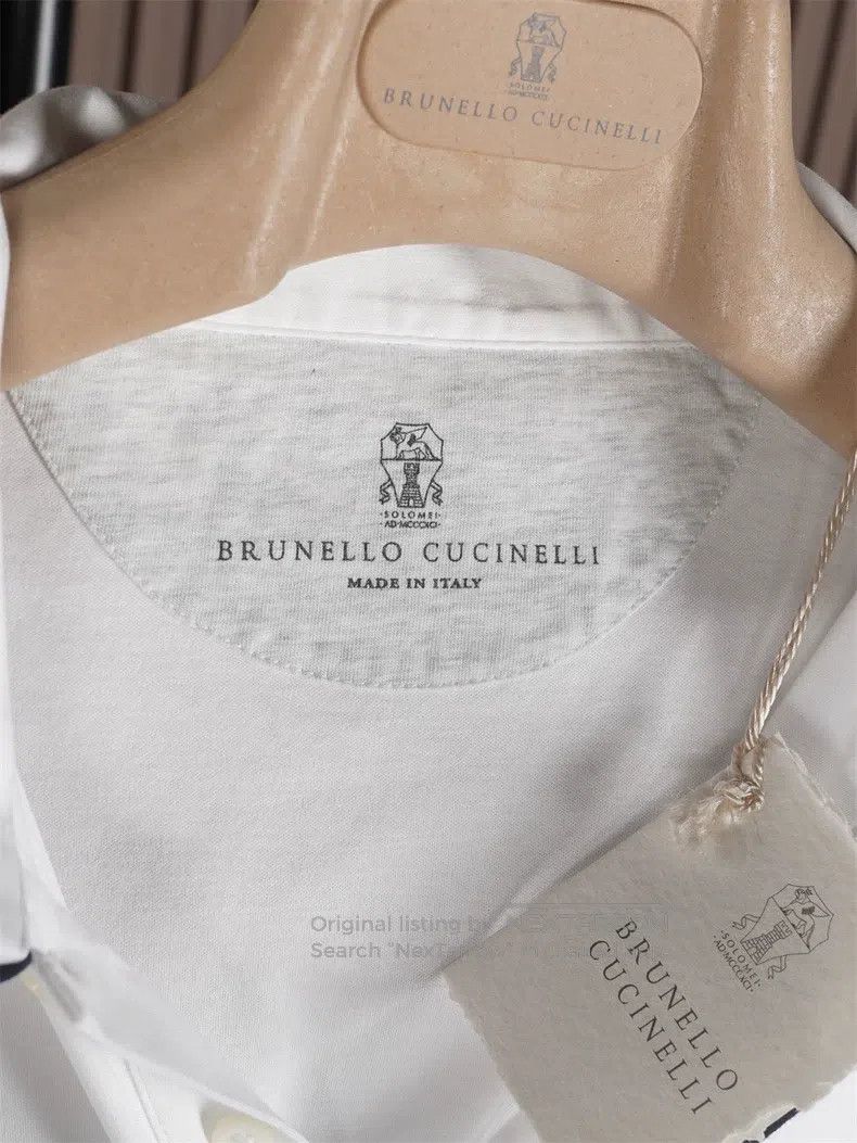 Brunello Cucinelli Brunello Cucinelli Men's Vintage Eton Collar Short Sleeve Size US M / EU 48-50 / 2 - 6 Thumbnail