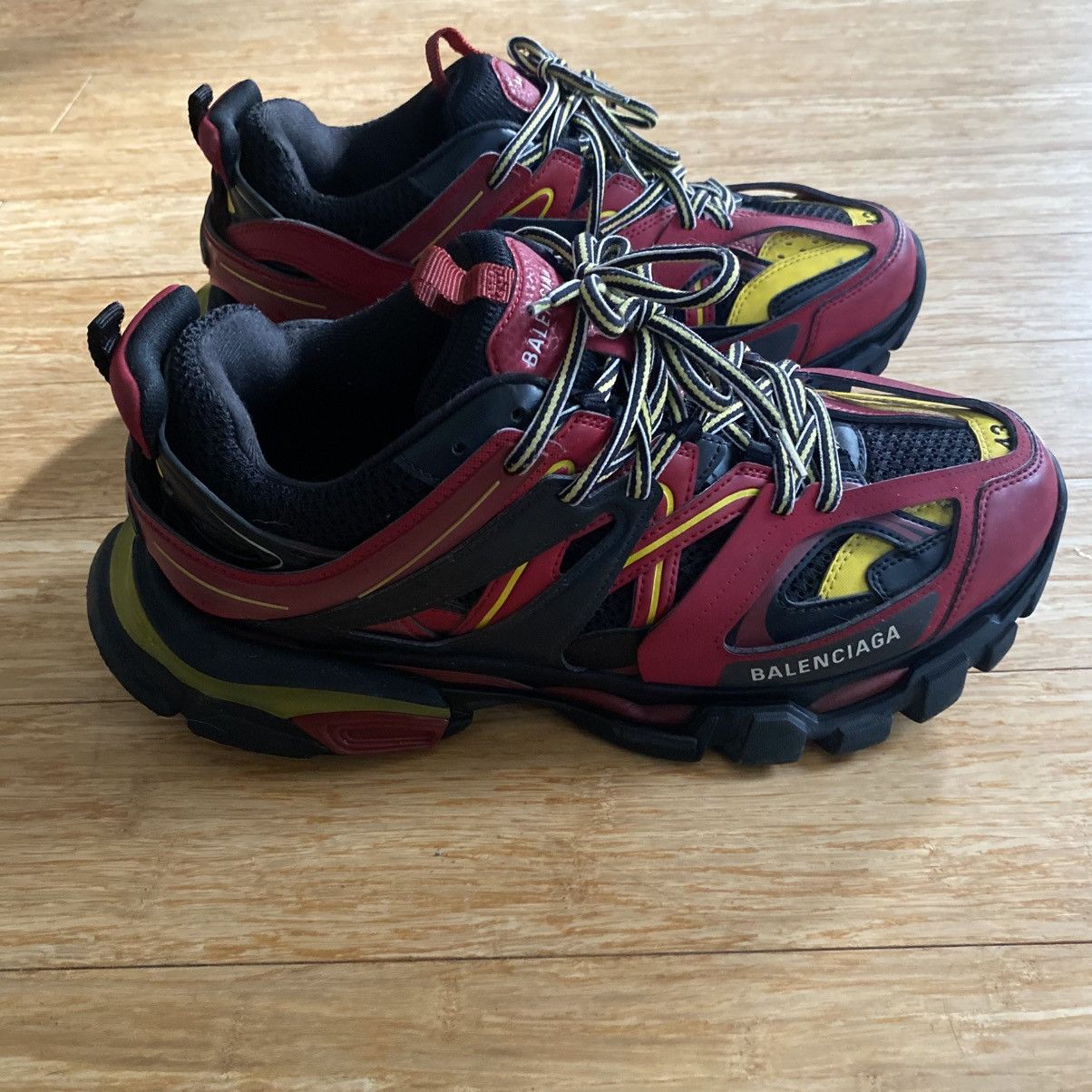 Balenciaga Balenciaga Track Sneaker (SS19) - Bordeaux/Yellow/Black Size US 10 / EU 43 - 4 Thumbnail
