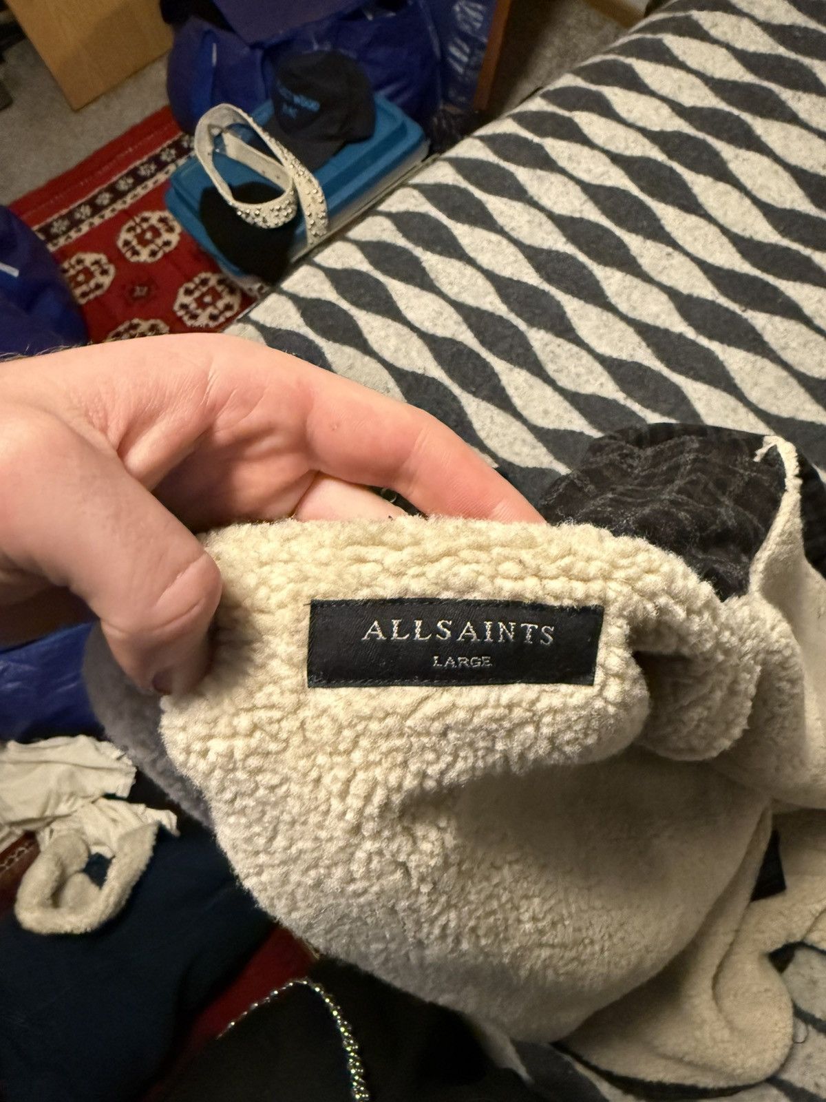 Allsaints Allsaints plaid jacket black brown shearling Size US L / EU 52-54 / 3 - 2 Thumbnail
