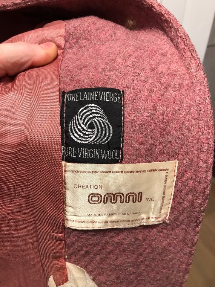 Other Dusty Rose Womens Vintage Wool & Mohair Pea Coat Size M / US 6-8 / IT 42-44 - 4 Thumbnail