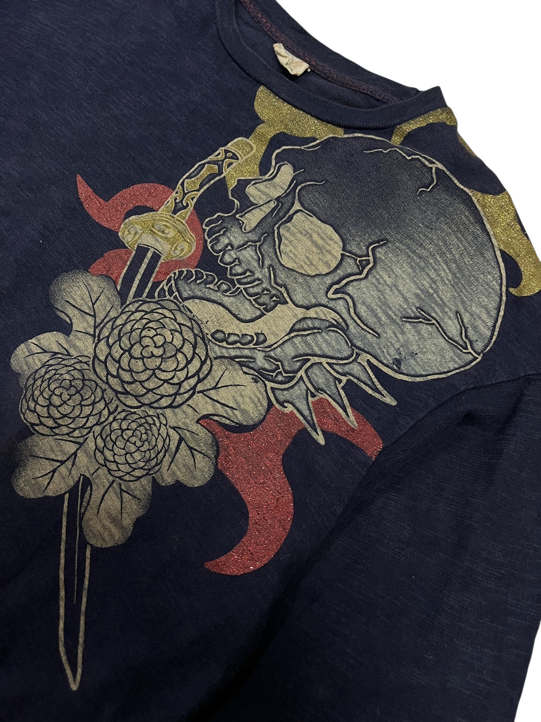 Japanese Brand 🔥Rare🔥Strange Heaven Skeleton vs Dragon AOP Size US XXL / EU 58 / 5 - 4 Thumbnail