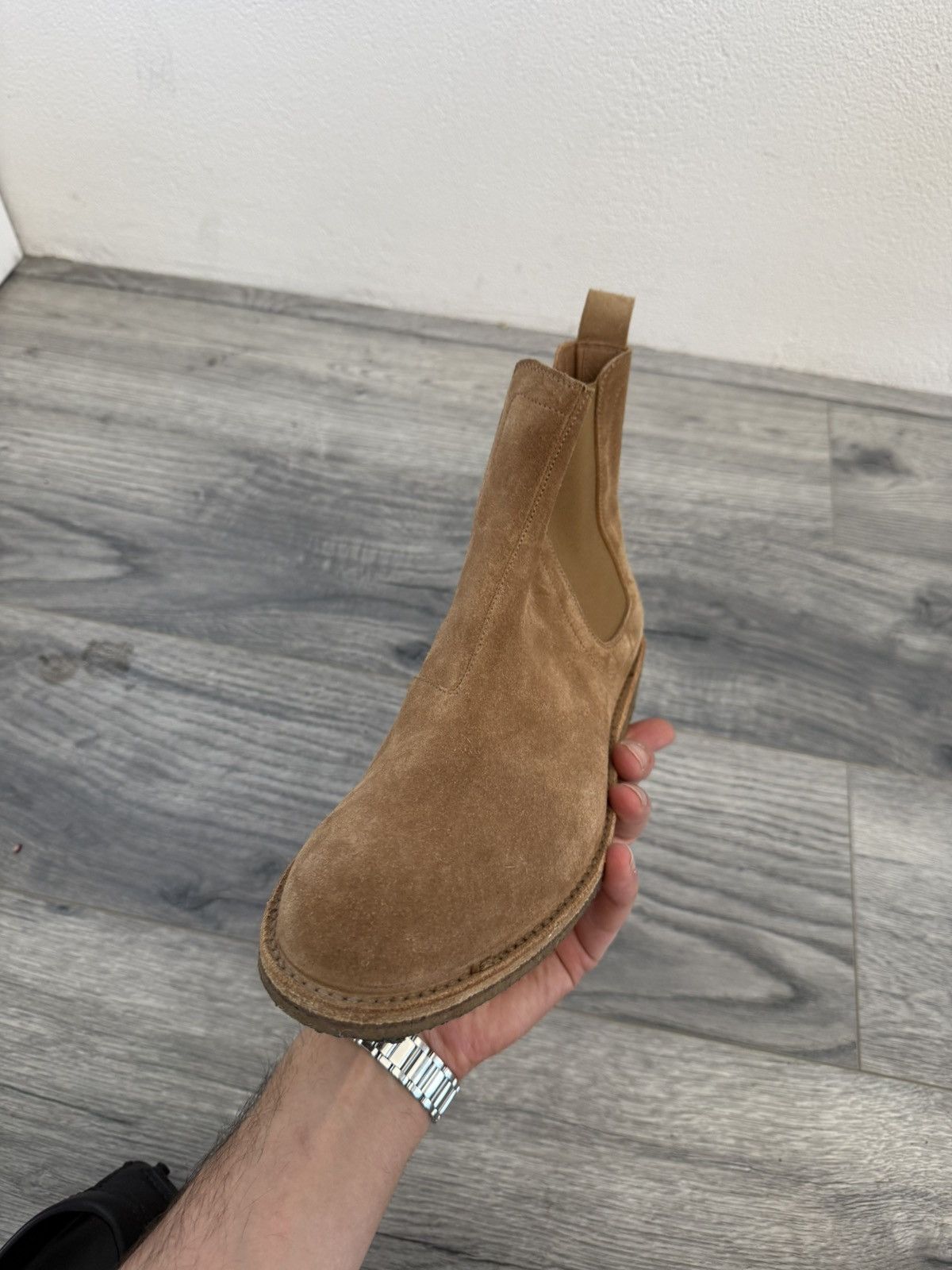 Bottega Veneta Tan Suede Chelsea Boots Size US 8 / EU 41 - 15 Thumbnail
