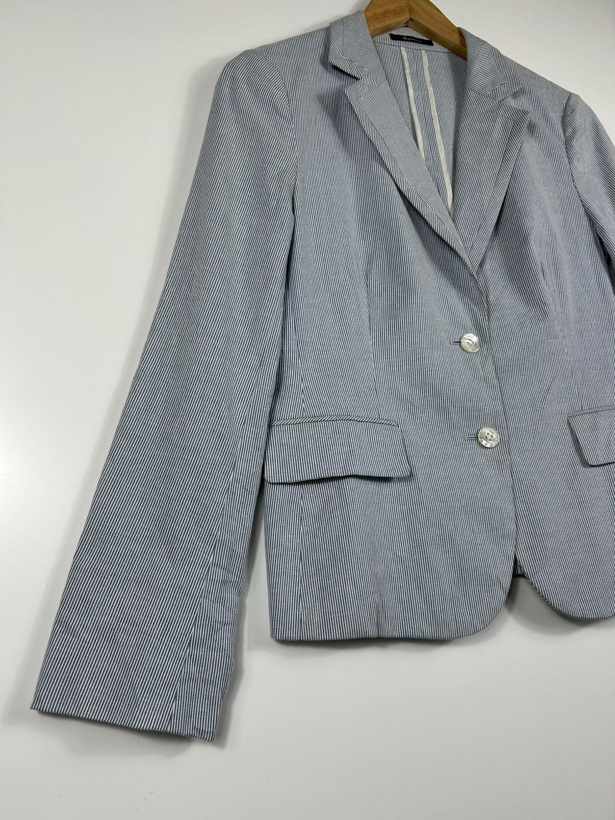 Aquascutum × Vintage 🔥Aquascutum London Hickory Stripes Single Breast Coat Size S / US 4 / IT 40 - 2 Thumbnail