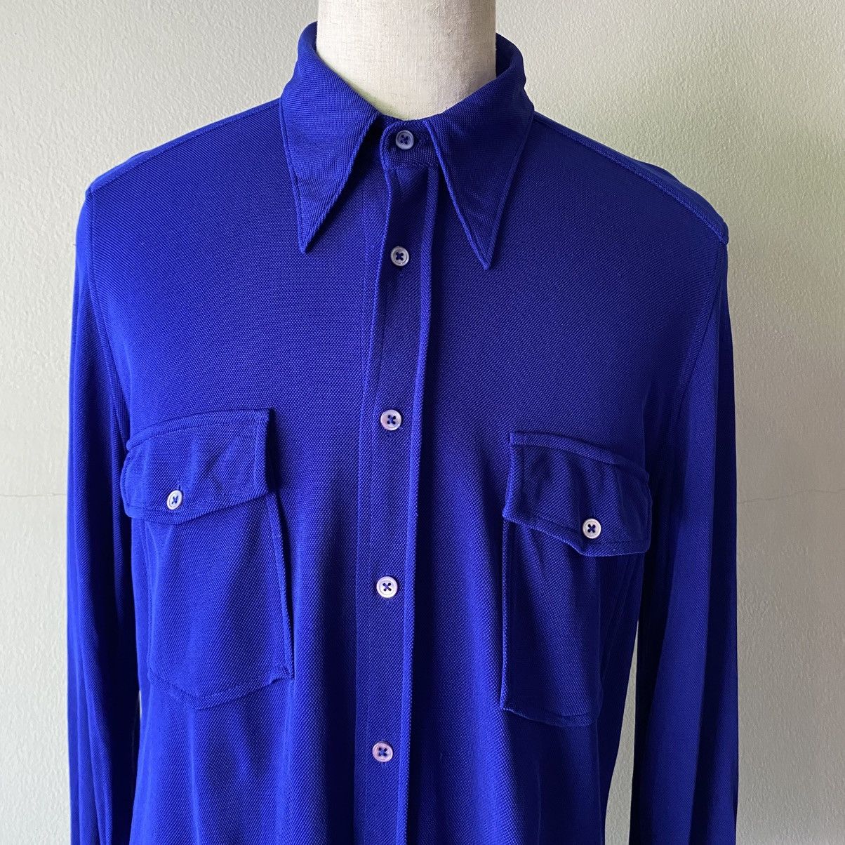 Kenzo Kenzo Blue Stretchy Soft Long Sleeve Shirt Size US XXS / EU 40 - 13 Thumbnail