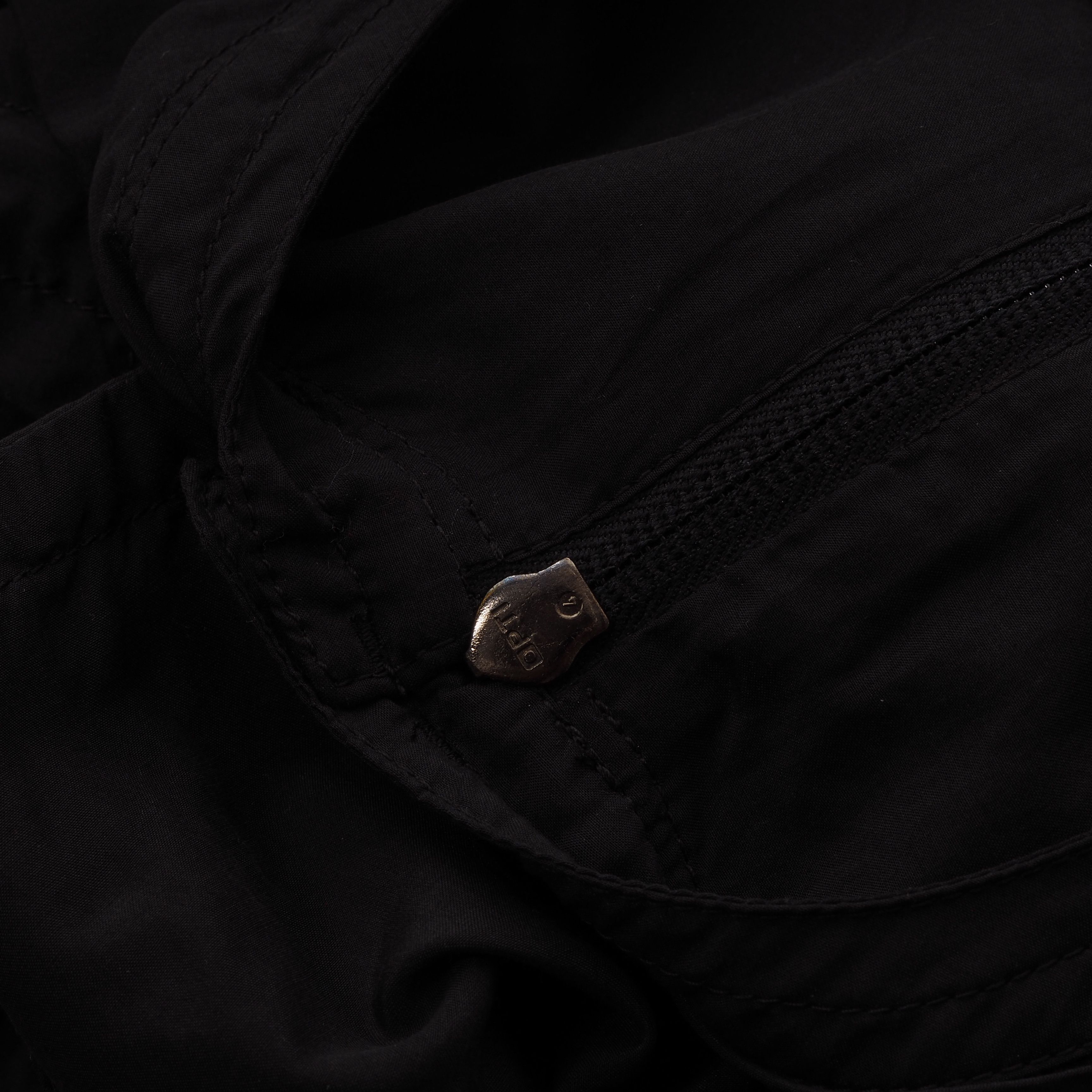 Prada Vintage Black Puff Sleeve Lightweight Zip Jacket