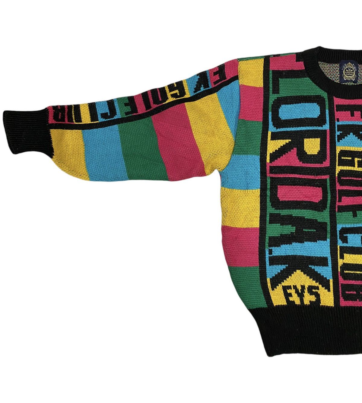 Sports Specialties 🔥 Florida Keys Golf Club Multicolour Block Knit Sweater (C3) Size US M / EU 48-50 / 2 - 4 Thumbnail