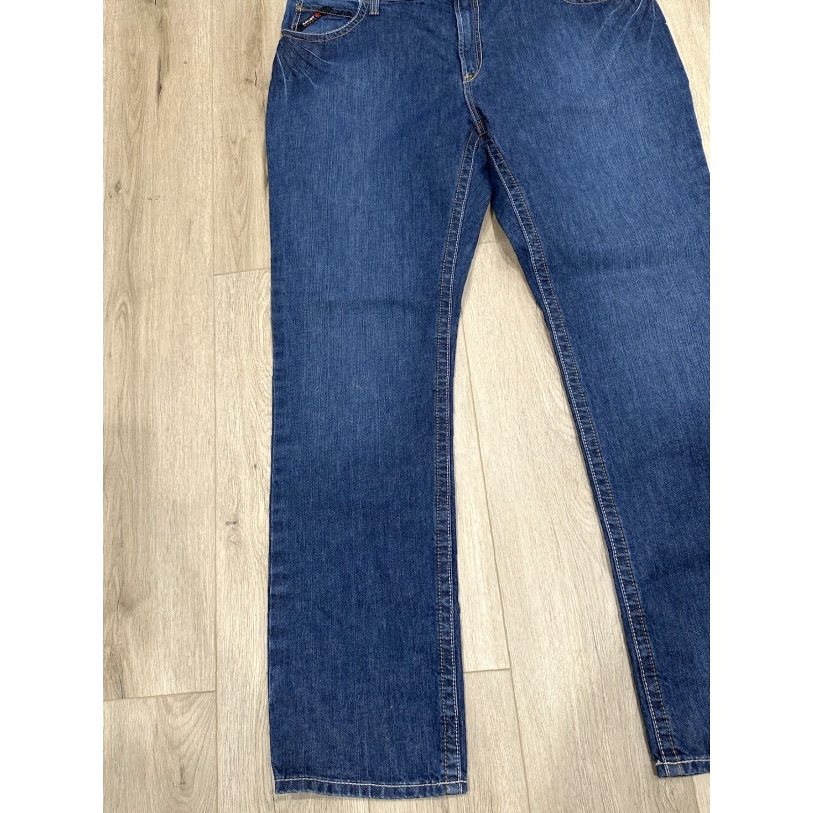 Ariat Ariat Jeans Mens 44x38 Blue Low Rise M4 Boot CAT 2 FR NWT Size US 44 / EU 60 - 3 Thumbnail