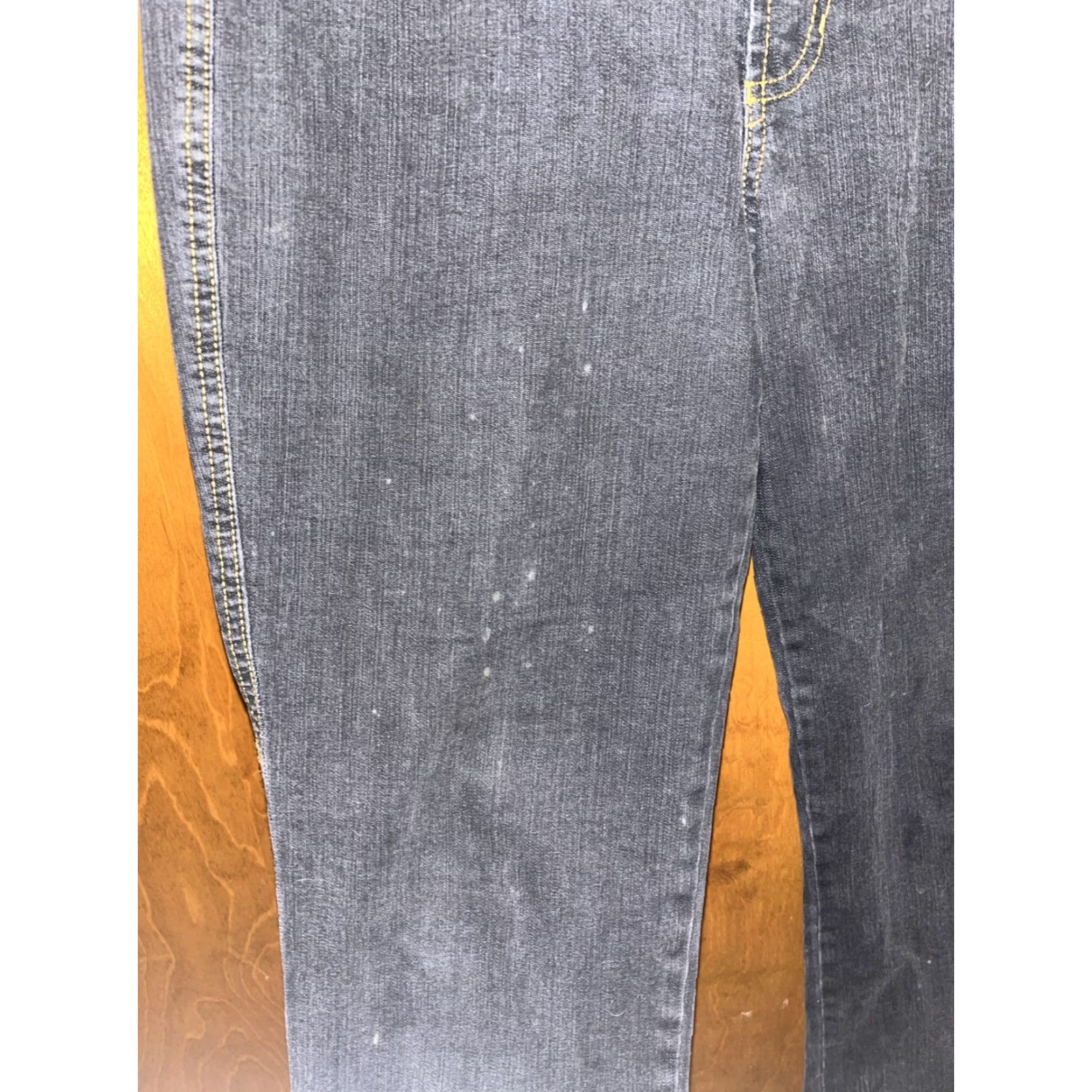 Anne Klein ANNE KLEIN Women's Bootcut Jeans Size 10 Short Black Dark Wash 90s Retro Size 32" / US 10 / IT 46 - 2 Thumbnail