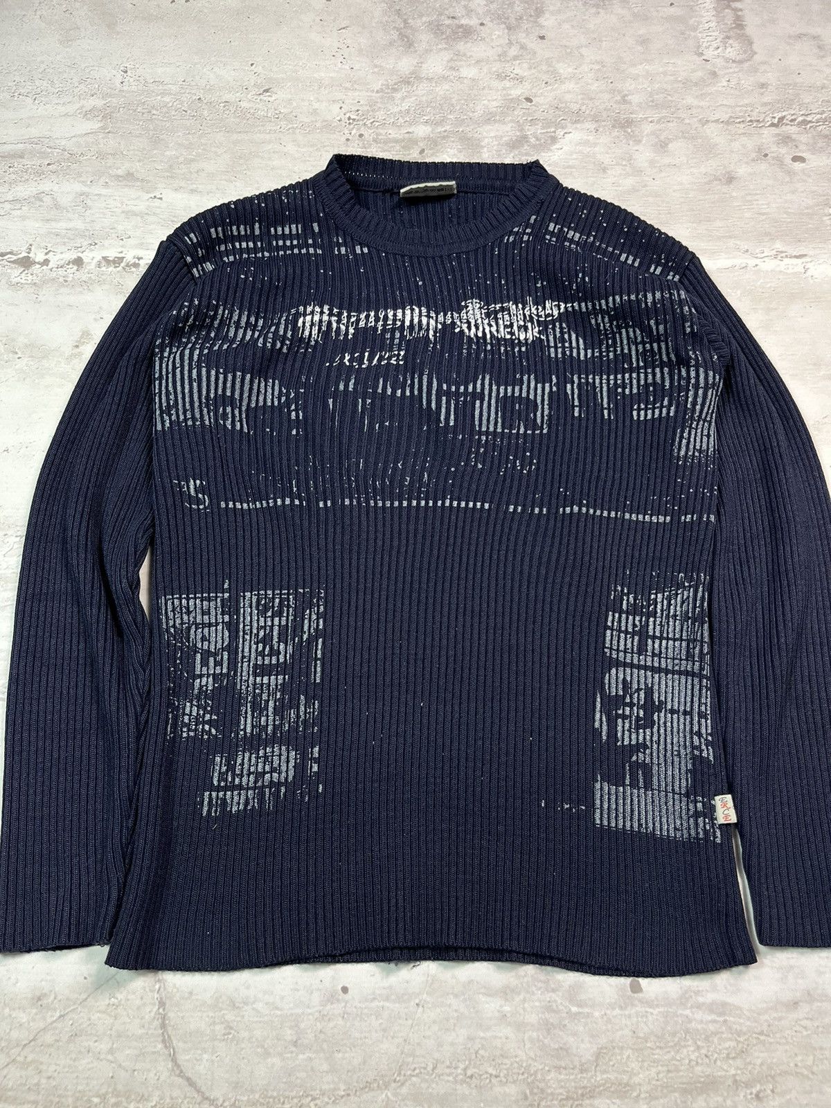 Japanese Brand × Vintage Crazy Y2K Printed Sweater Navy Opium Dragon Japanese Tribal Size US M / EU 48-50 / 2 - 6 Thumbnail
