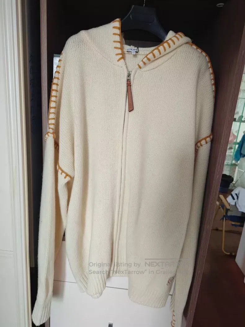 Loewe Loewe Beige Wool Hooded Sweater Size XL / US 12-14 / IT 48-50 - 1 Thumbnail