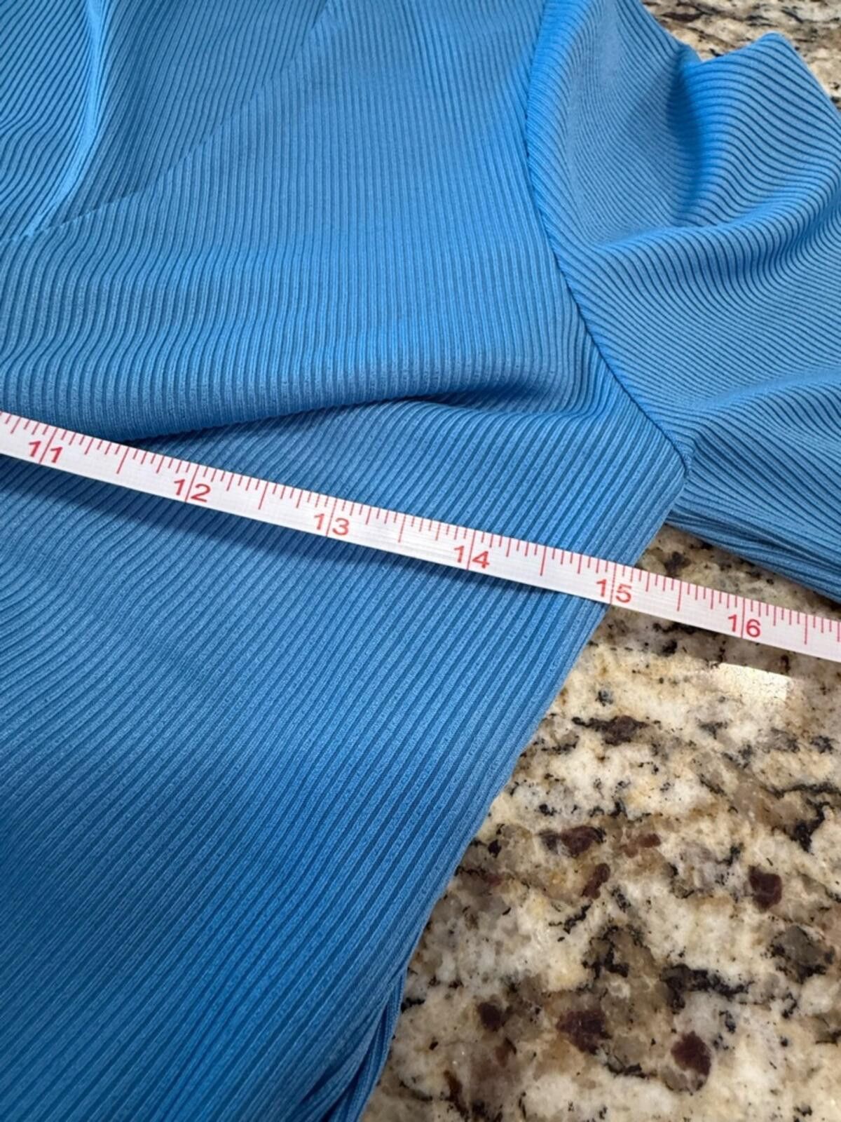 Other Princess Polly blue ribbed crop top wrap around strap SZ 6 Size M / US 6-8 / IT 42-44 - 8 Thumbnail