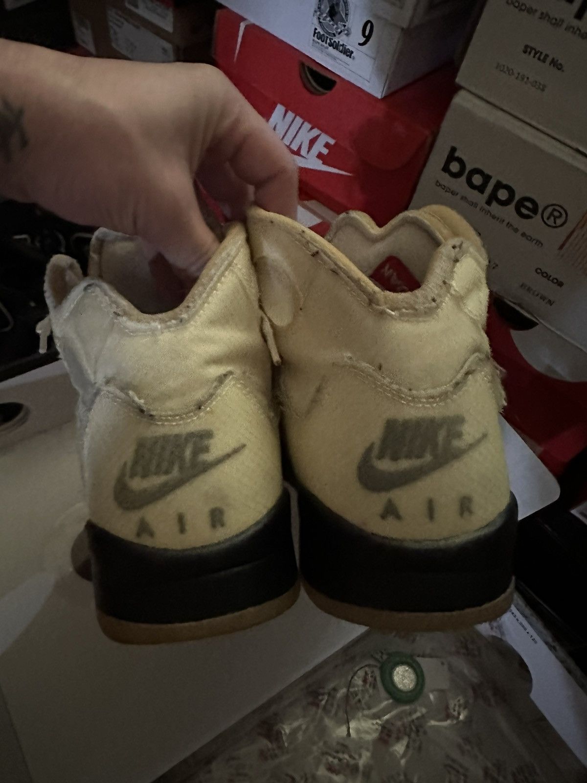 Jordan Brand × Off-White Off white Jordan 5 sail 8.5 Size US 8.5 / EU 41-42 - 9 Thumbnail