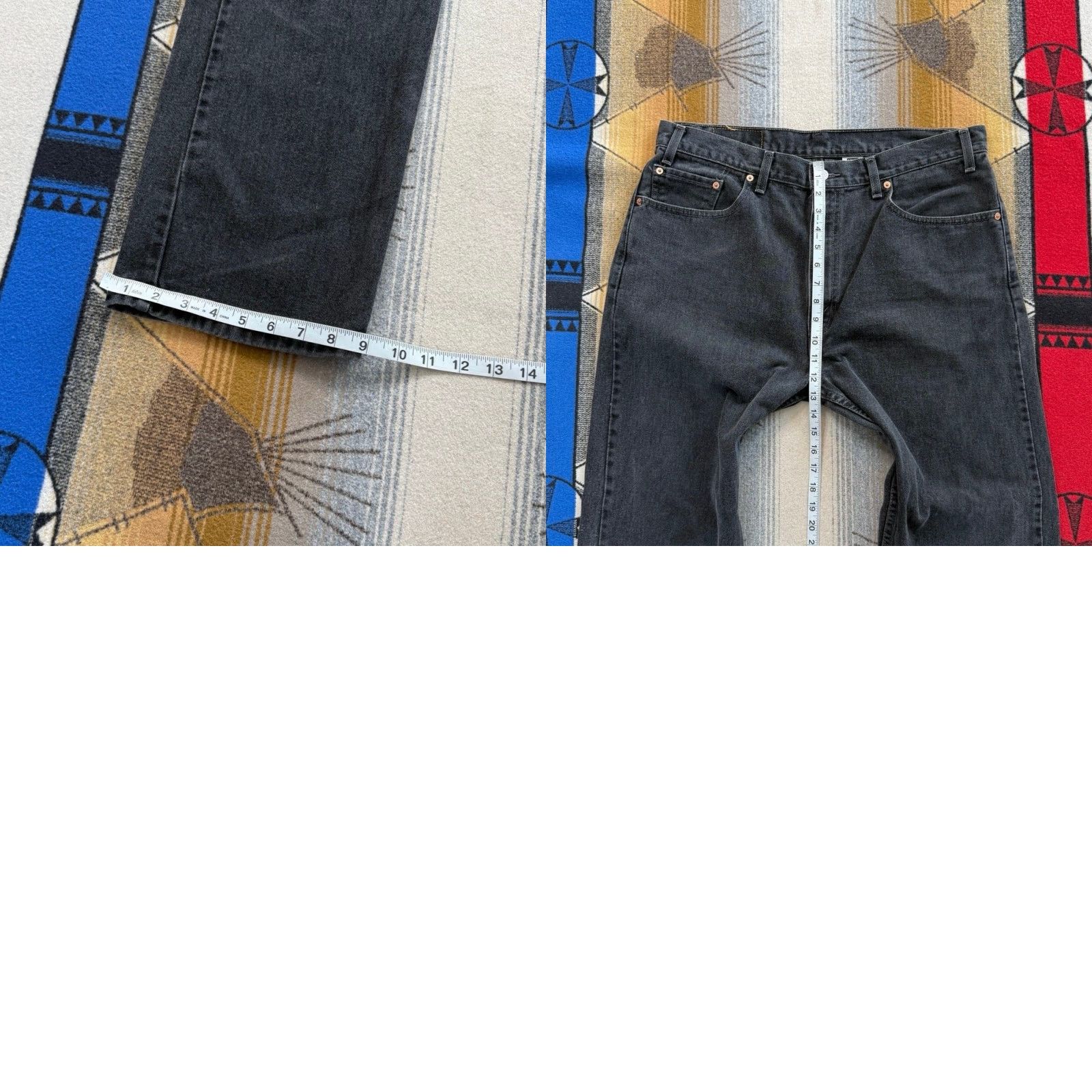 Levi's VINTAGE Levi’s 505 Black Denim Jeans Men Regular Straight 38x33 / 38 BLACK 90s Y2K Men Size US 38 / EU 54 - 9 Thumbnail