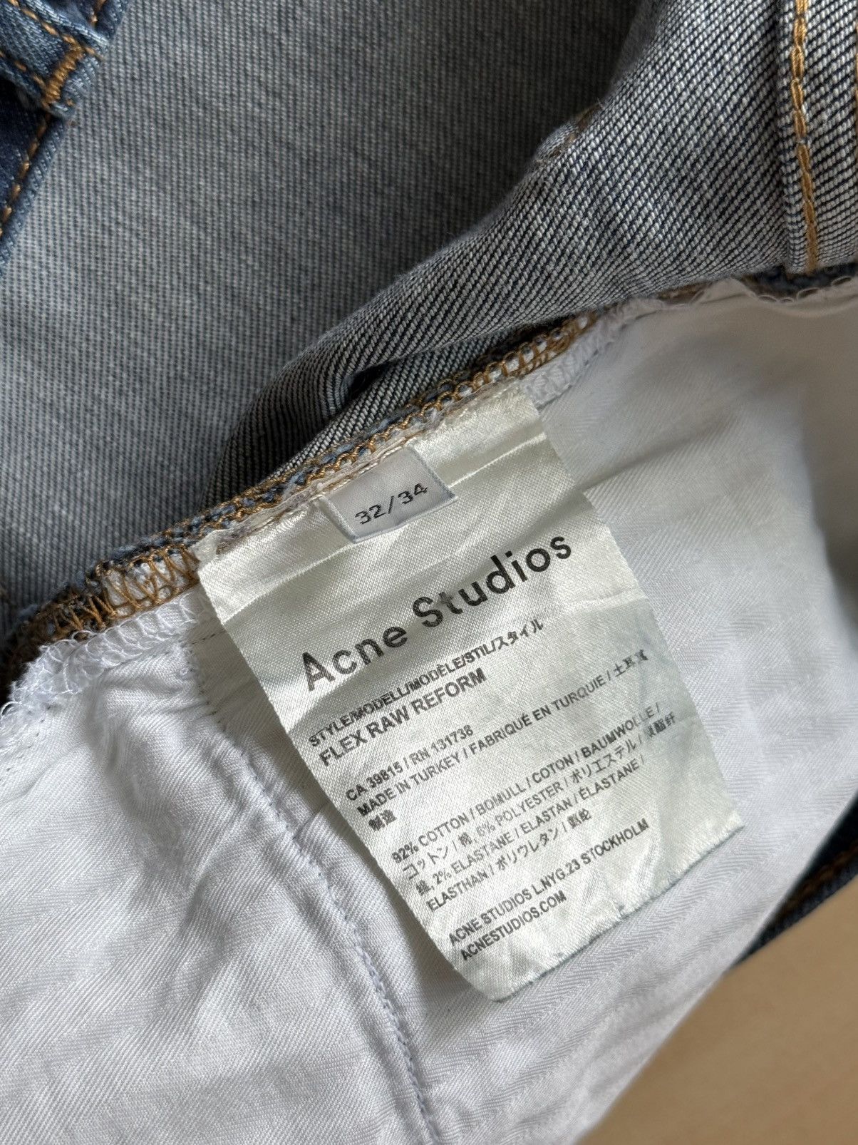 Acne Studios Acne Studios Flex Raw Reform washed denim jeans 32/34 Size US 32 / EU 48 - 6 Thumbnail