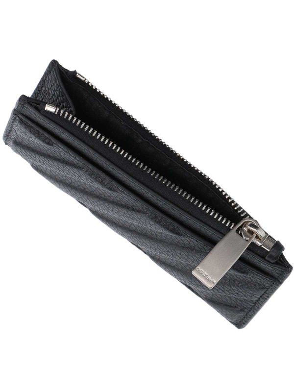 Off-White o1s22i1n1124 Size: OS / Leather Diag Card Holder in Black Size ONE SIZE - 3 Thumbnail