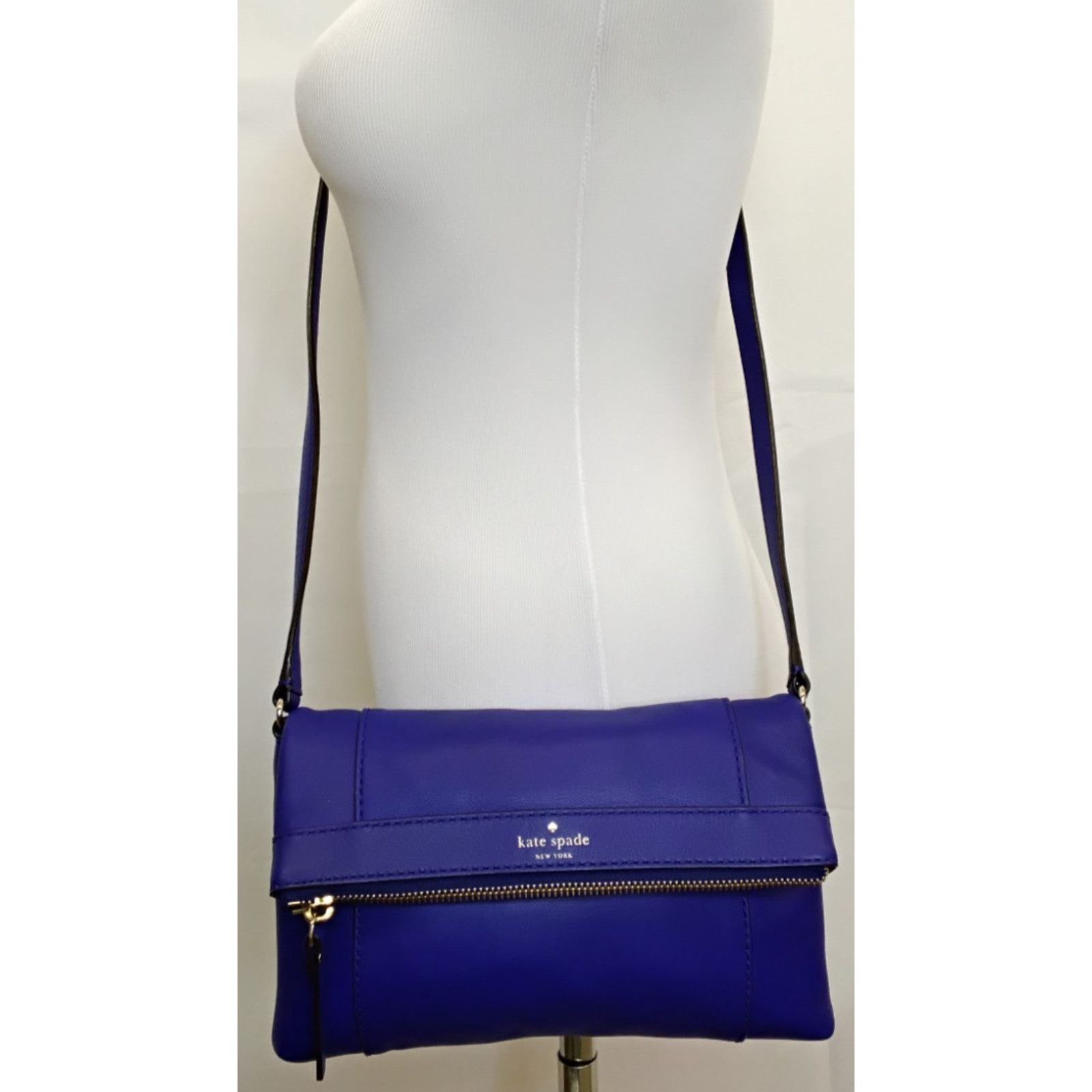Kate Spade Kate Spade Fremont Place Julian Leather Crossbody Royal Blue Size ONE SIZE - 2 Thumbnail
