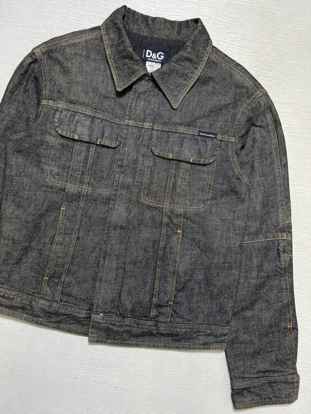 Dolce & Gabbana Dolce & Gabbana - AW03 Velcro Denim Biker Jacket Size US L / EU 52-54 / 3 - 6 Thumbnail