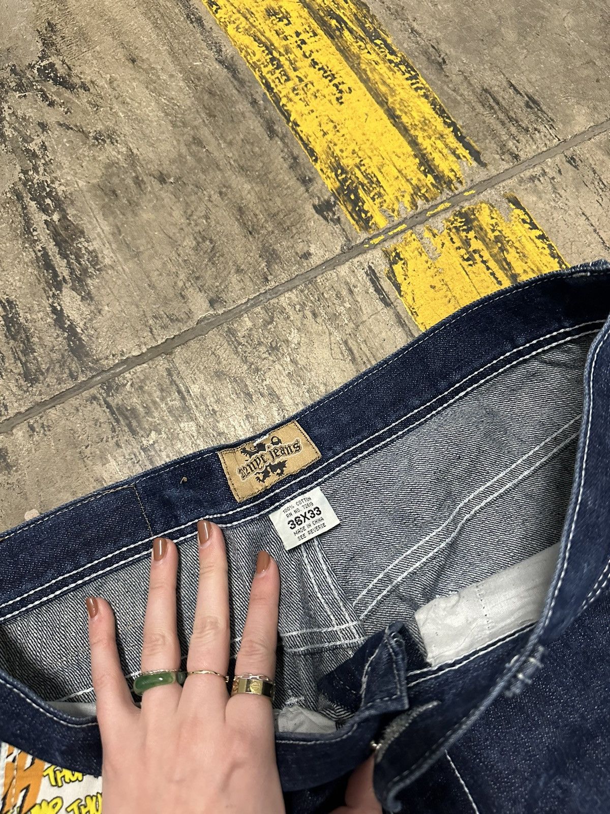 Japanese Brand × Vintage Y2K baggy graphic jeans Size US 36 / EU 52 - 7 Thumbnail