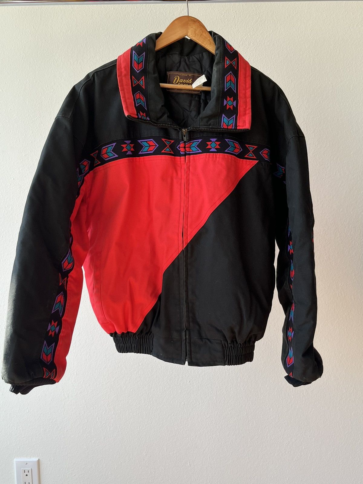 Vintage Vintage 90s David James Jacket Black Western Aztec Size US L / EU 52-54 / 3 - 9 Thumbnail