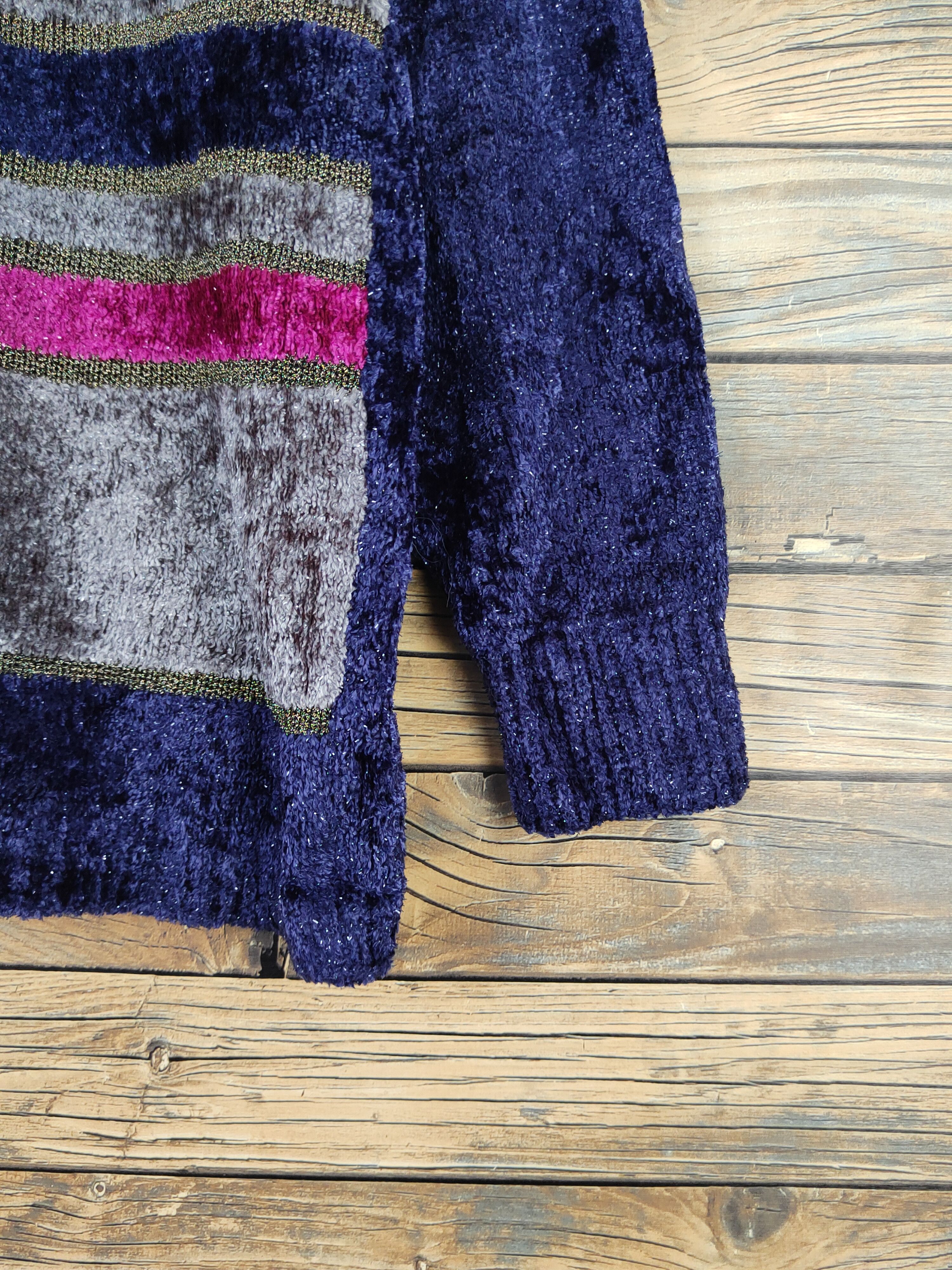 Vintage Leece Purple Knitwear Sweatshirts vintage art #W2031 Size US L / EU 52-54 / 3 - 6 Thumbnail