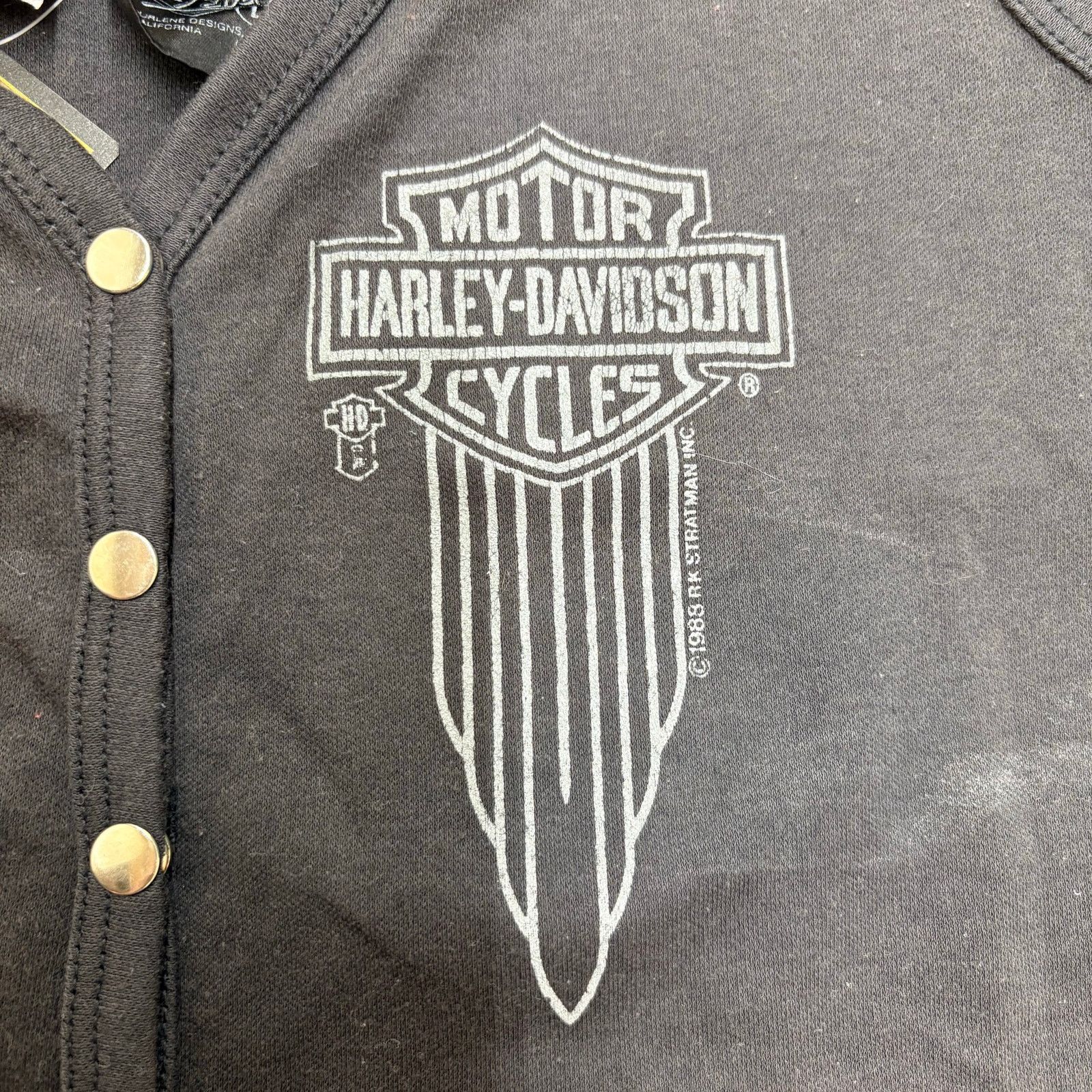 Harley Davidson Vintage Button Tank Top Size L / US 10 / IT 46 - 4 Thumbnail