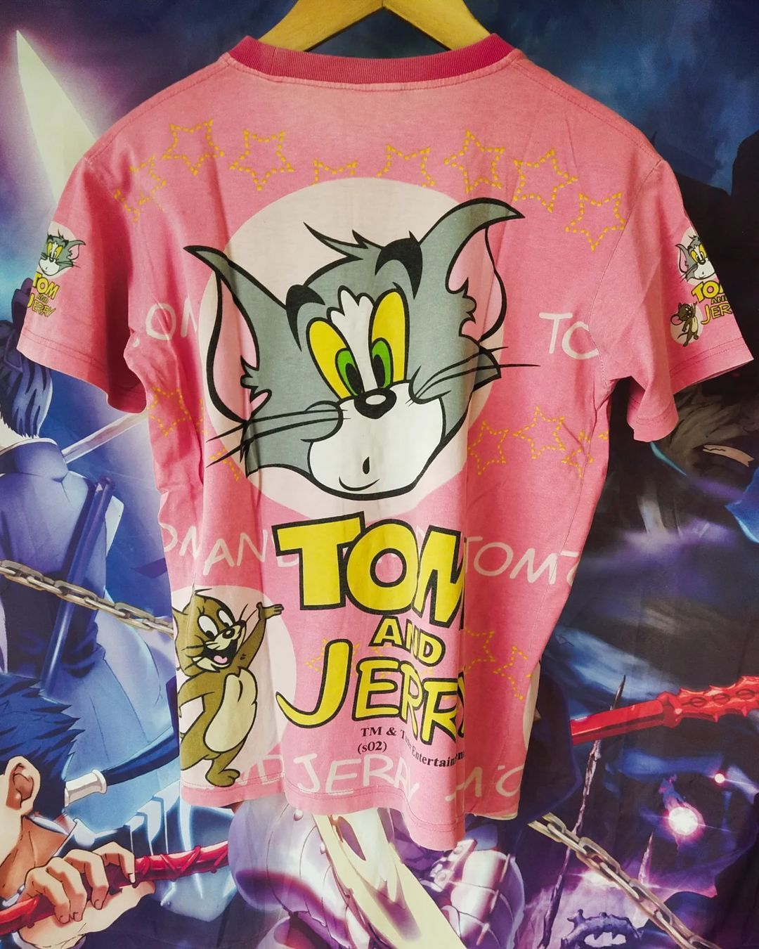 Cartoon Network × Vintage Vintage Tom and Jerry All Over Print Pink Cartoon Tees Size US M / EU 48-50 / 2 - 4 Thumbnail