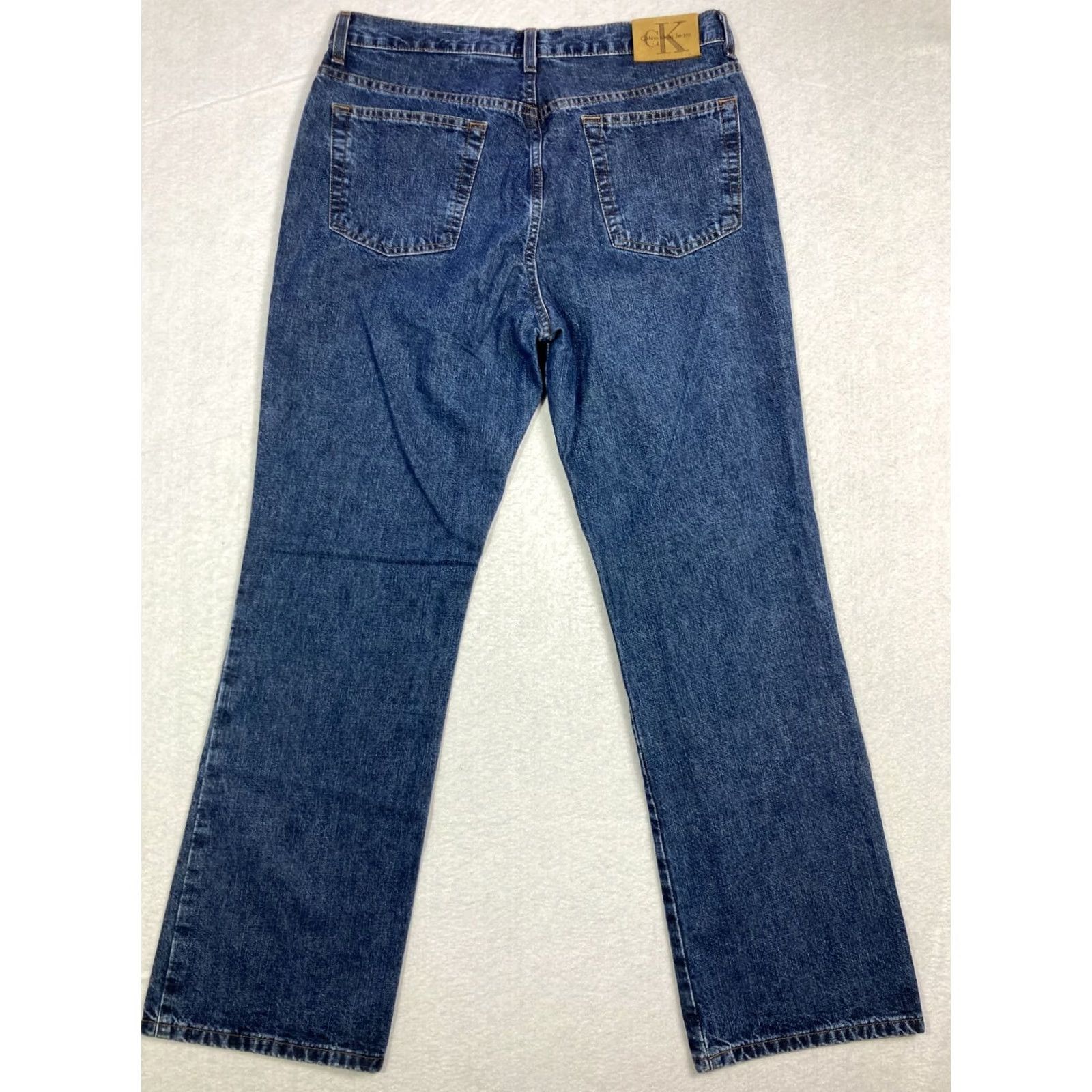 Calvin Klein VINTAGE Calvin Klein Jeans Women's 10 Stone Wash Blue Denim Bootcut Pants Y2K Denim Pants Women Size 32" / US 10 / IT 46 - 7 Thumbnail