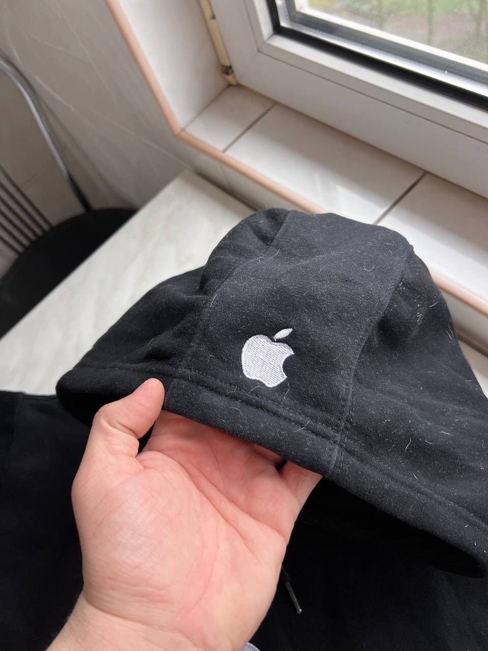 Apple × Designer Apple Big Logo Black Hoodie Size M/L Size US L / EU 52-54 / 3 - 3 Thumbnail