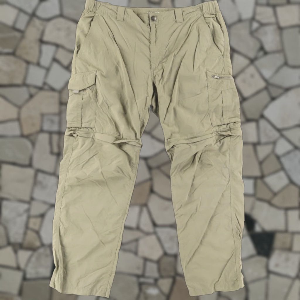 Vintage Columbia PFG Convert Nylon Shell Cargo Pants Khaki Men's 40 Size US 40 / EU 56 - 1 Thumbnail