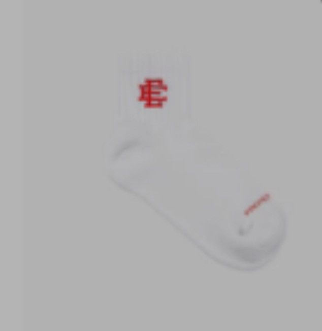 Eric Emanuel Eric Emanuel white w red EE crew socks 3-pack Size ONE SIZE - 2 Thumbnail