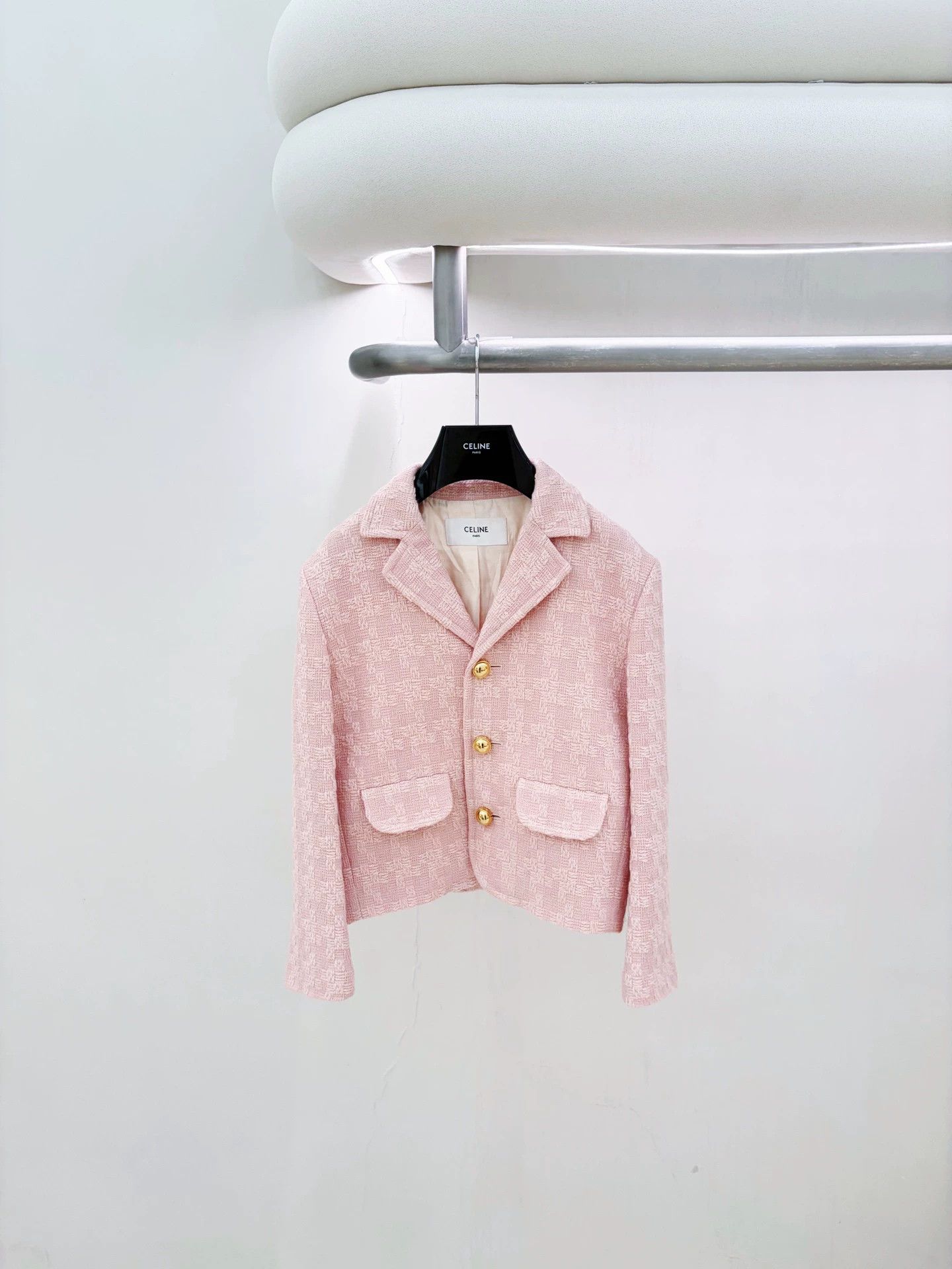 Celine Celine Pink Woven Jacket 36 Size XS / US 0-2 / IT 36-38 - 1 Thumbnail