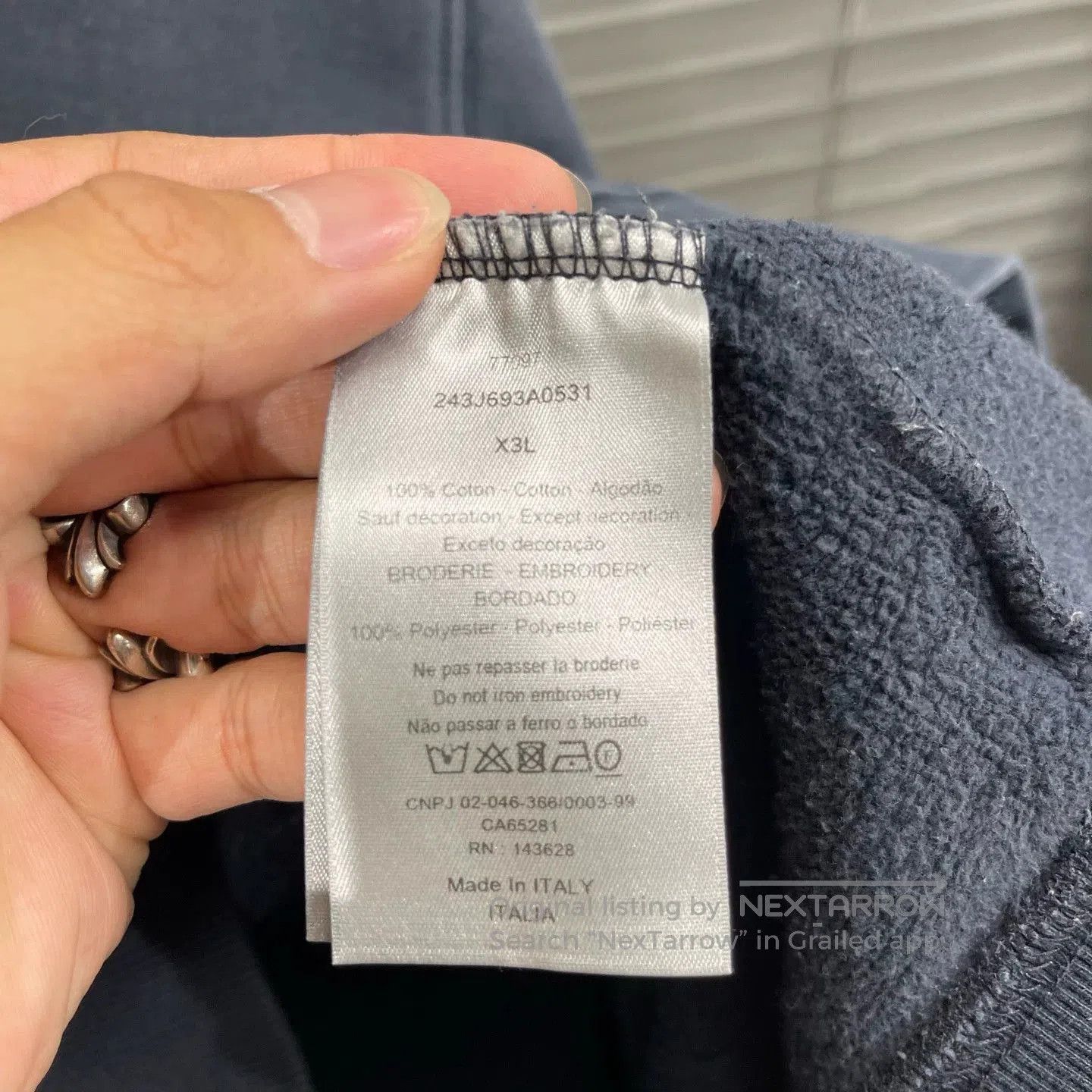 Dior Gray Crewneck Sweatshirt - XXL. Size US XXL / EU 58 / 5 - 5 Thumbnail