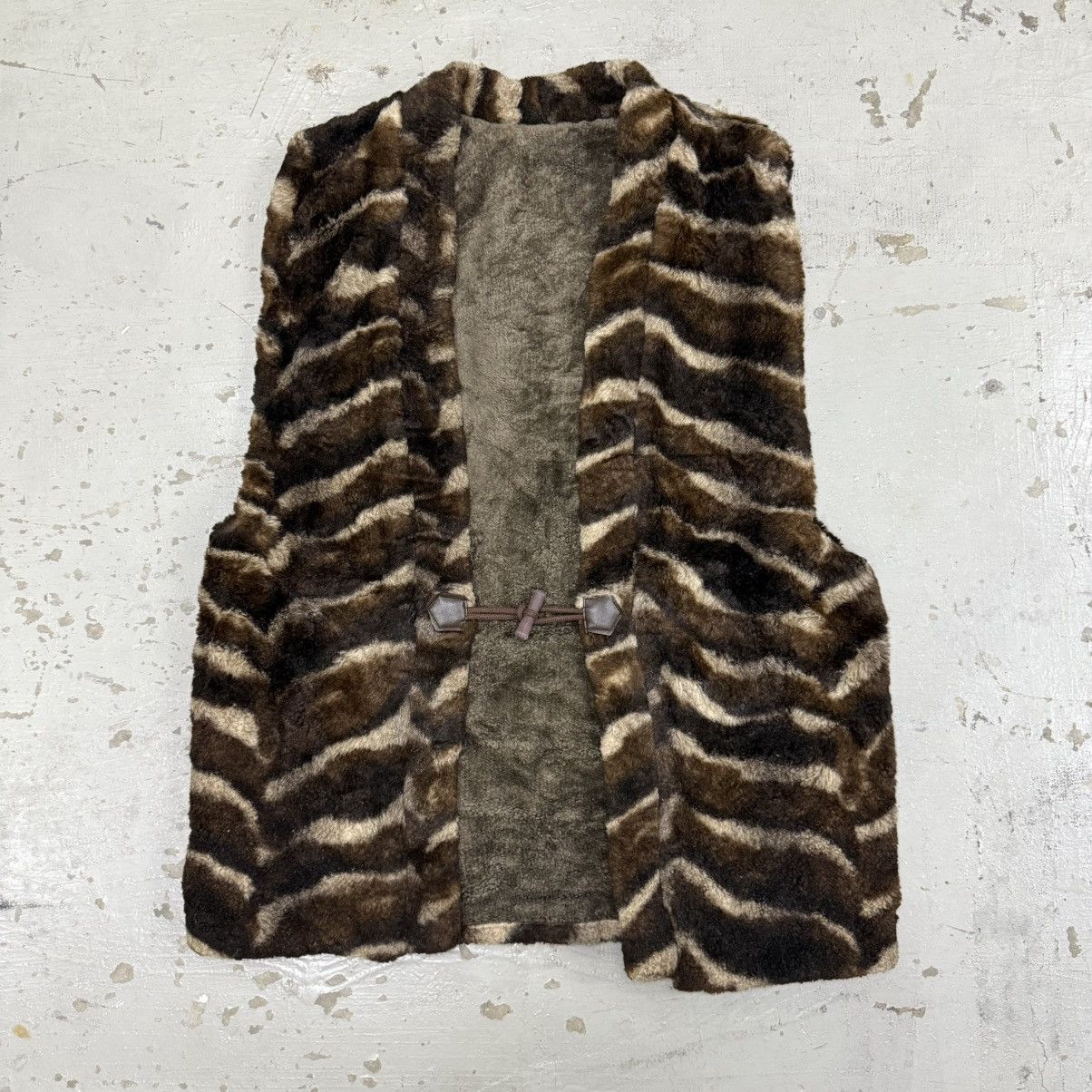 Vintage Rare Jennifer Lopez Style Fur Vest Y2K Size US L / EU 52-54 / 3 - 1 Thumbnail