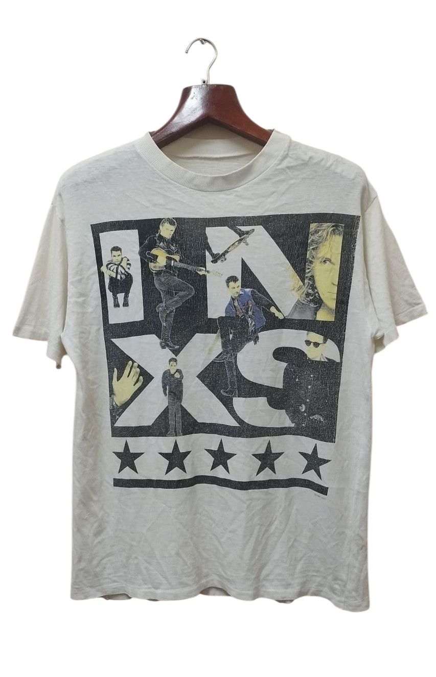 Band Tees × Vintage Vtg 80's INXS Band Calling All Nation 1988 Tour T-shirt Size US XL / EU 56 / 4 - 1 Thumbnail