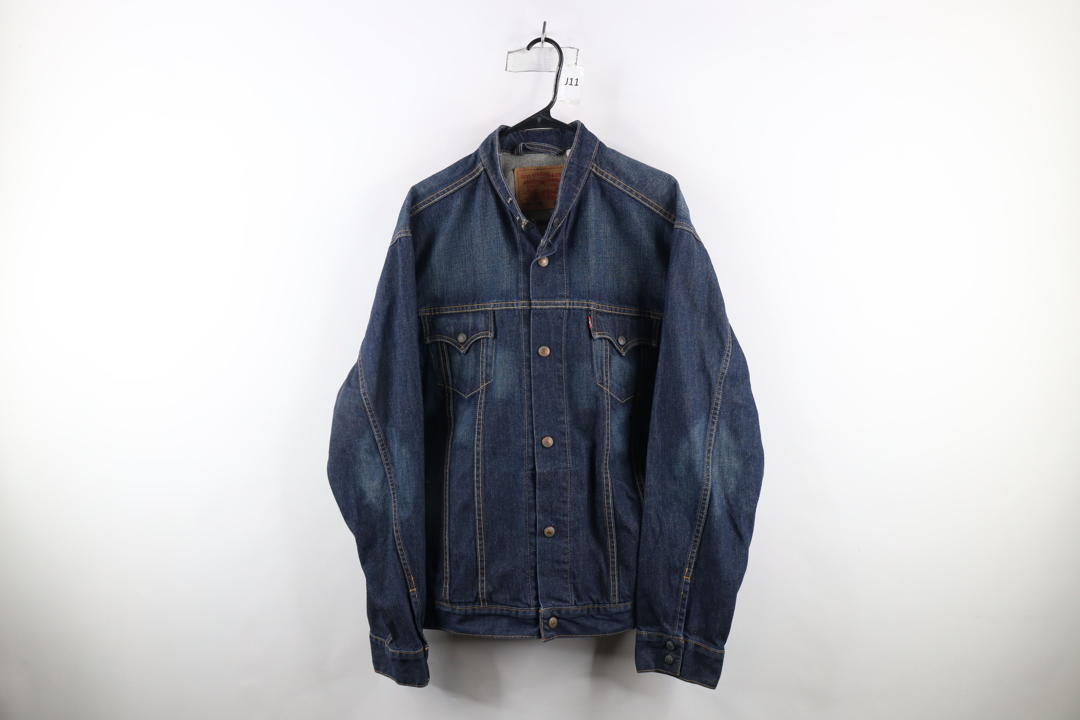 Levi's × Vintage Vintage Y2K Levis Rider Denim Jean Trucker Jacket Coat Blue Size US XL / EU 56 / 4 - 1 Thumbnail